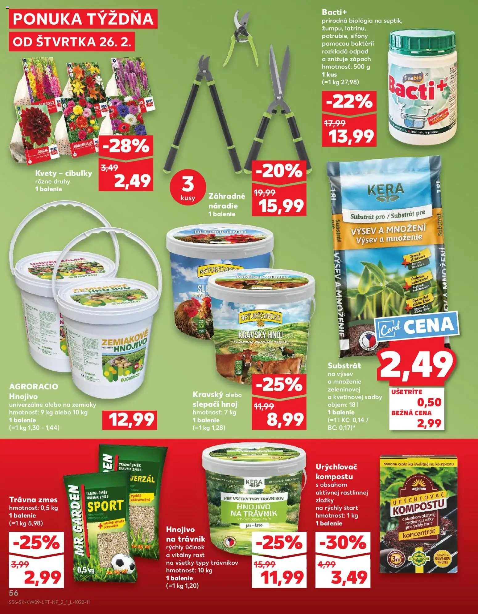 Nové Kaufland akcie – leták je platný od 26.02.2026 | Strana: 56 | Produkty: Náradie, Zemiaky, Jar