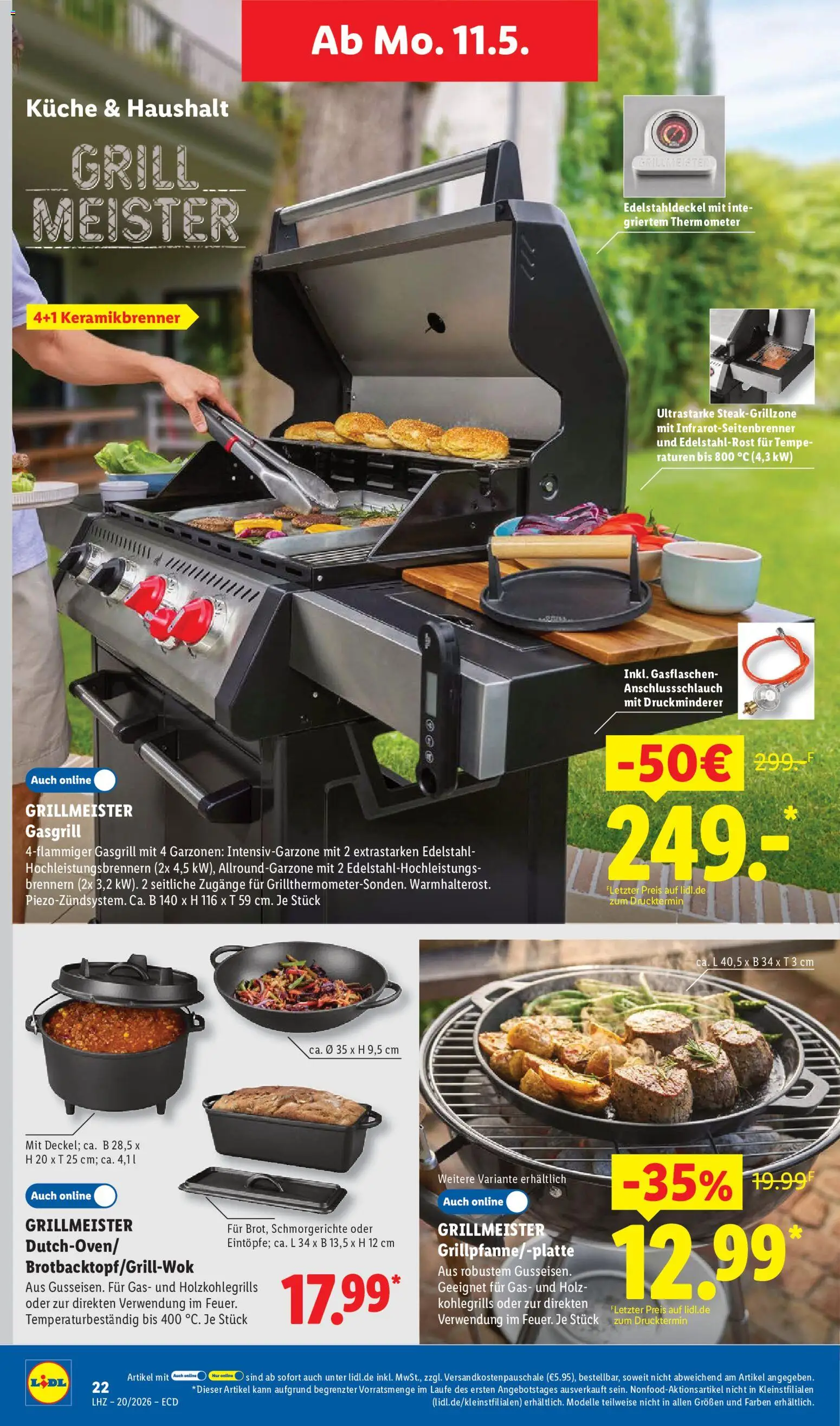 Lidl Prospekt – gültig ab 11.05.2026 | Seite: 42 | Produkte: Grill, Thermometer, Küche