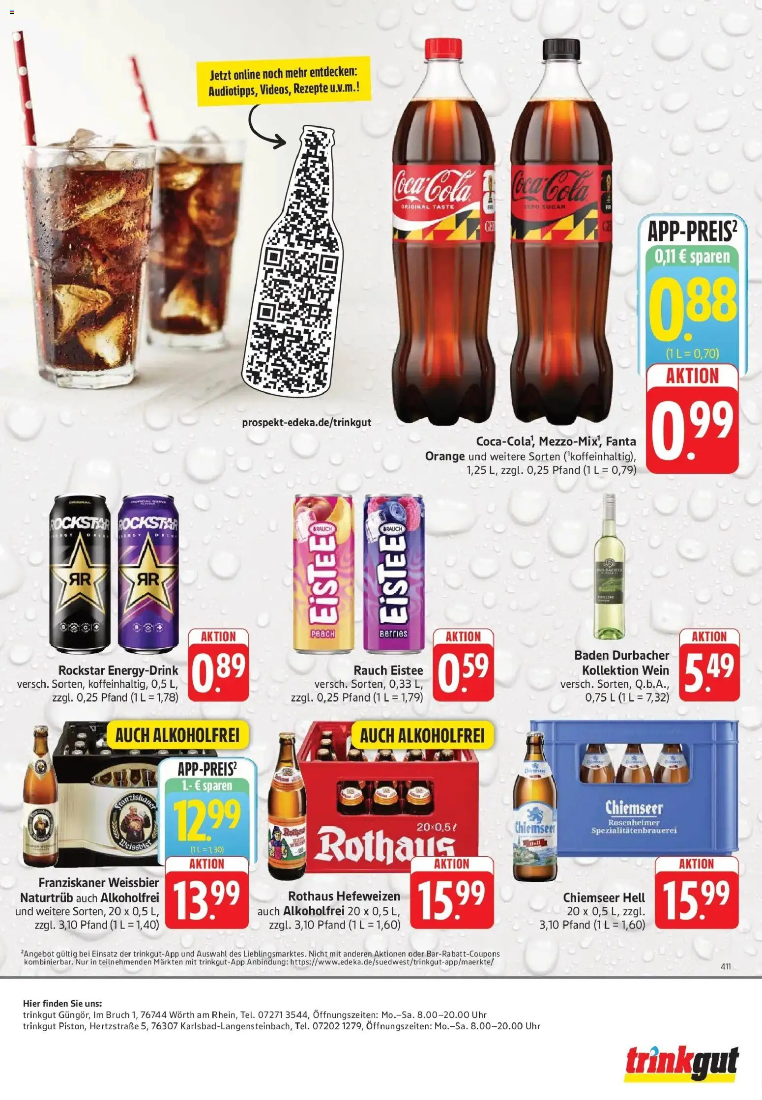 Trinkgut Prospekt Karlsbad - Langensteinbach – gültig ab 06.07.2026 | Seite: 8 | Produkte: Franziskaner, Coca cola, Fanta, Uhr