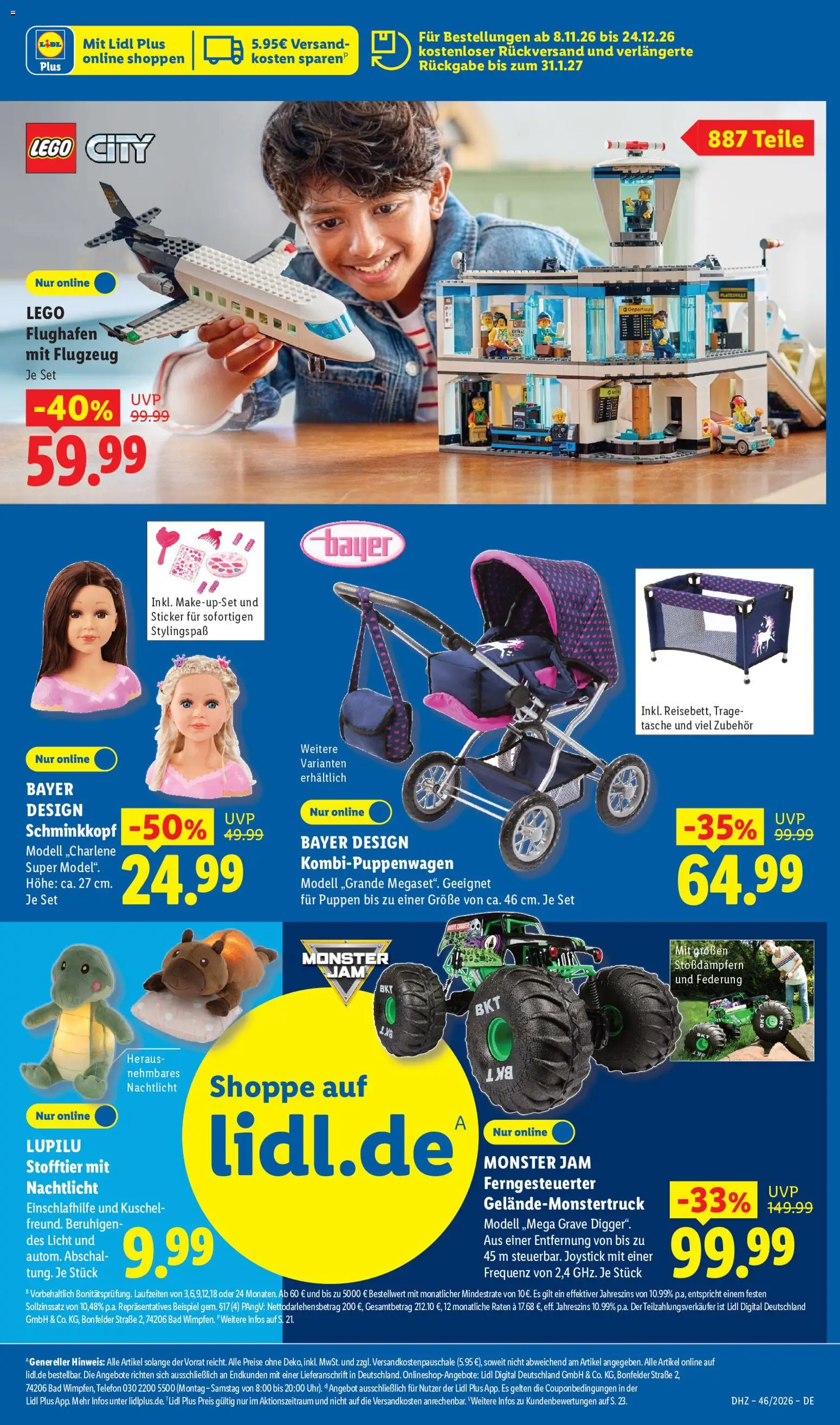 Lidl Německo leták od 09.11.2026 | Strana: 13 | Produkty: Monster, LEGO, Telefon