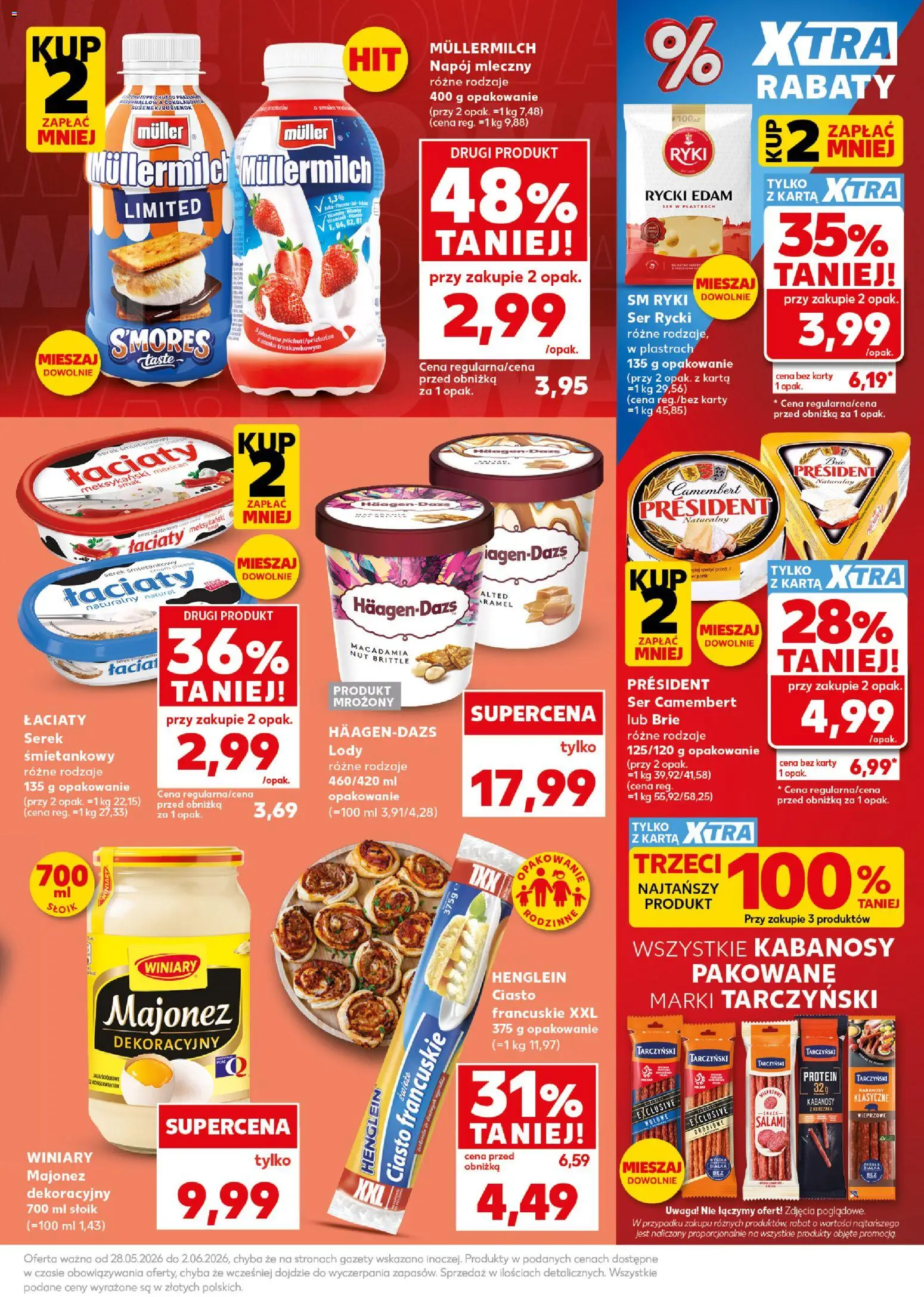 Kaufland Polsko leták - Mocny start od 01.06.2026 | Strana: 9 | Produkty: Salám, Protein, Camembert, Müllermilch
