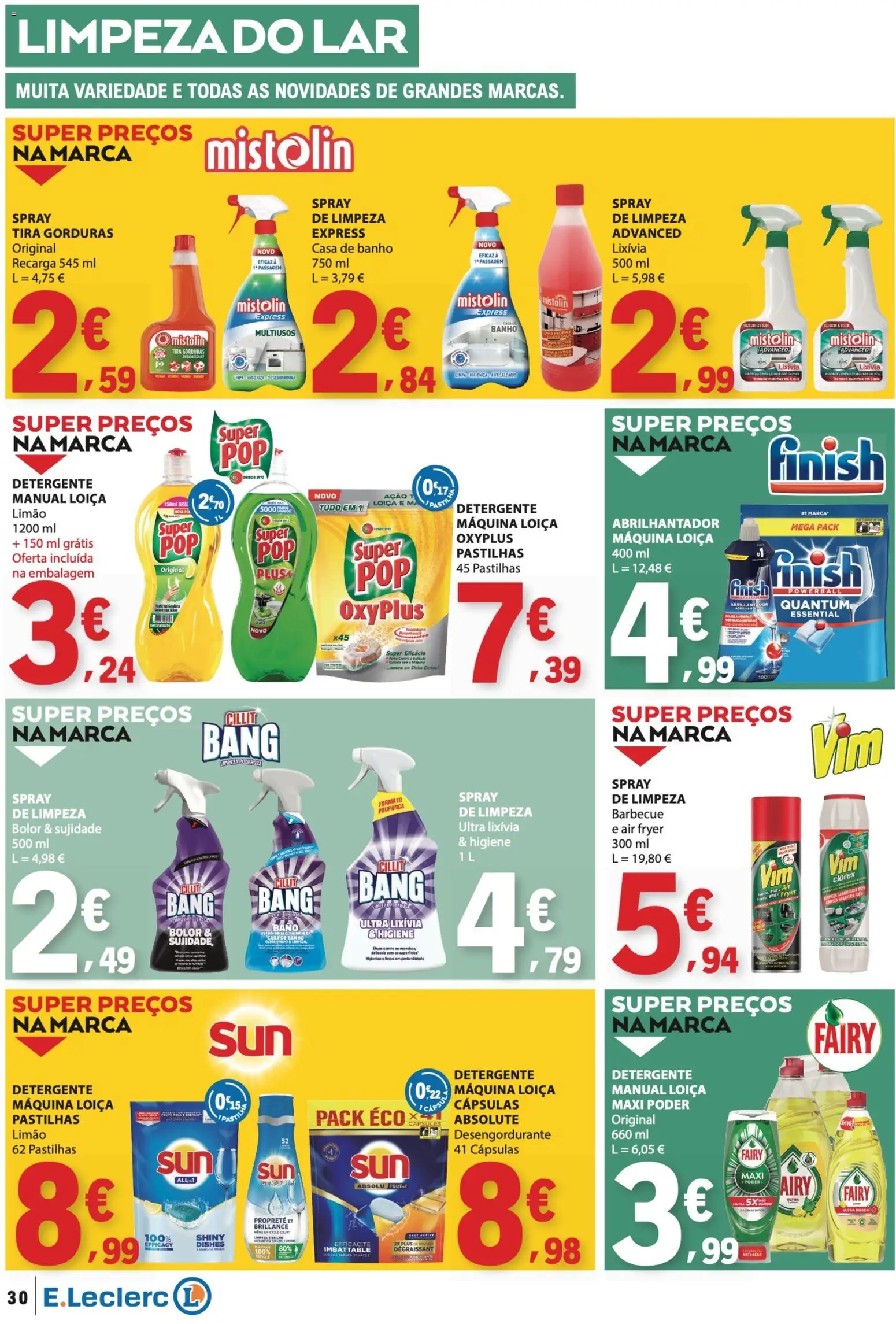E.Leclerc folheto │ válido de 09/07/2026 | Página: 30 | Produtos: Air fryer, Detergente, Casa de banho, Banho
