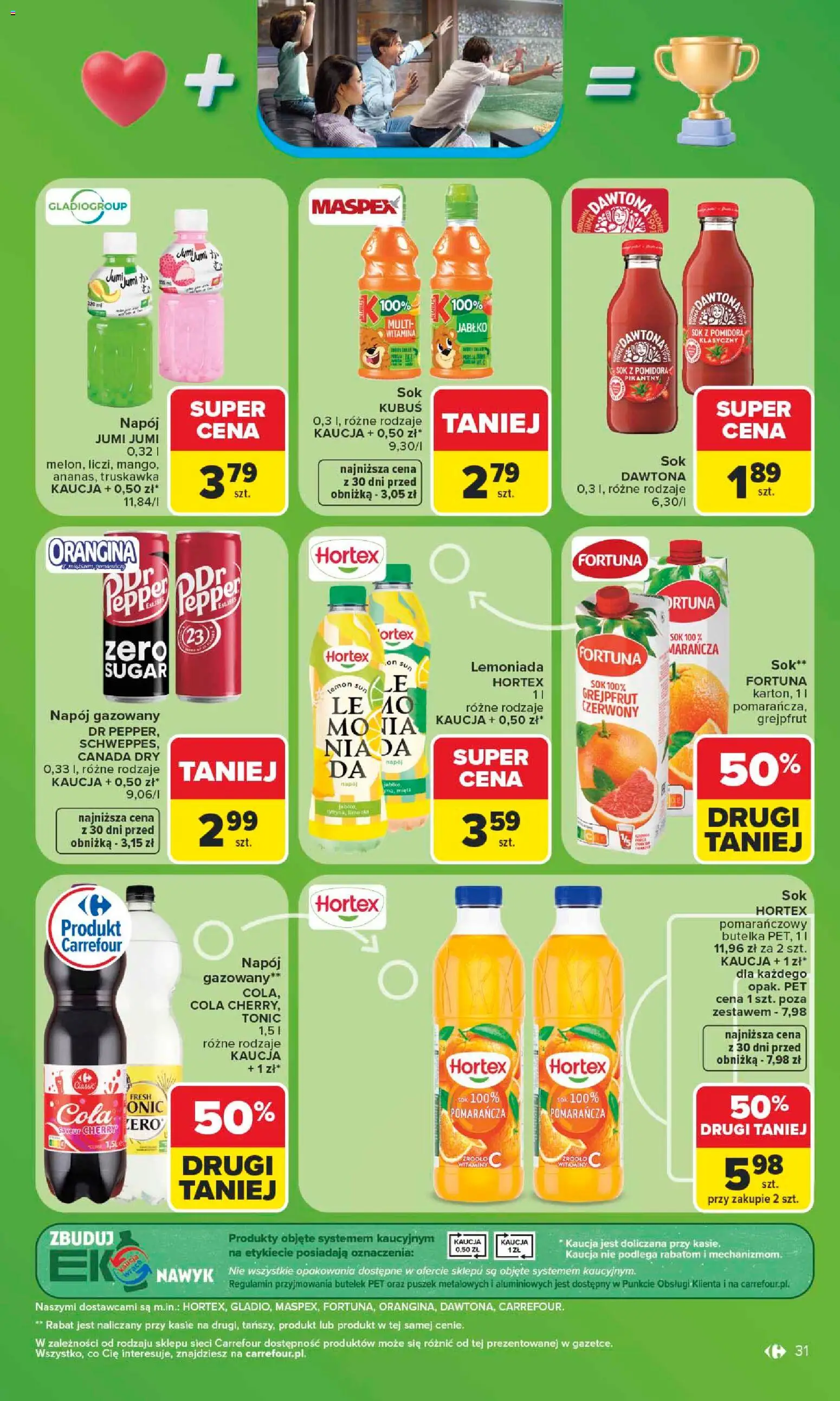 Carrefour gazetka od 06.07.2026 | Strona: 31 | Produkty: Sok, Jabłka, Grejpfrut