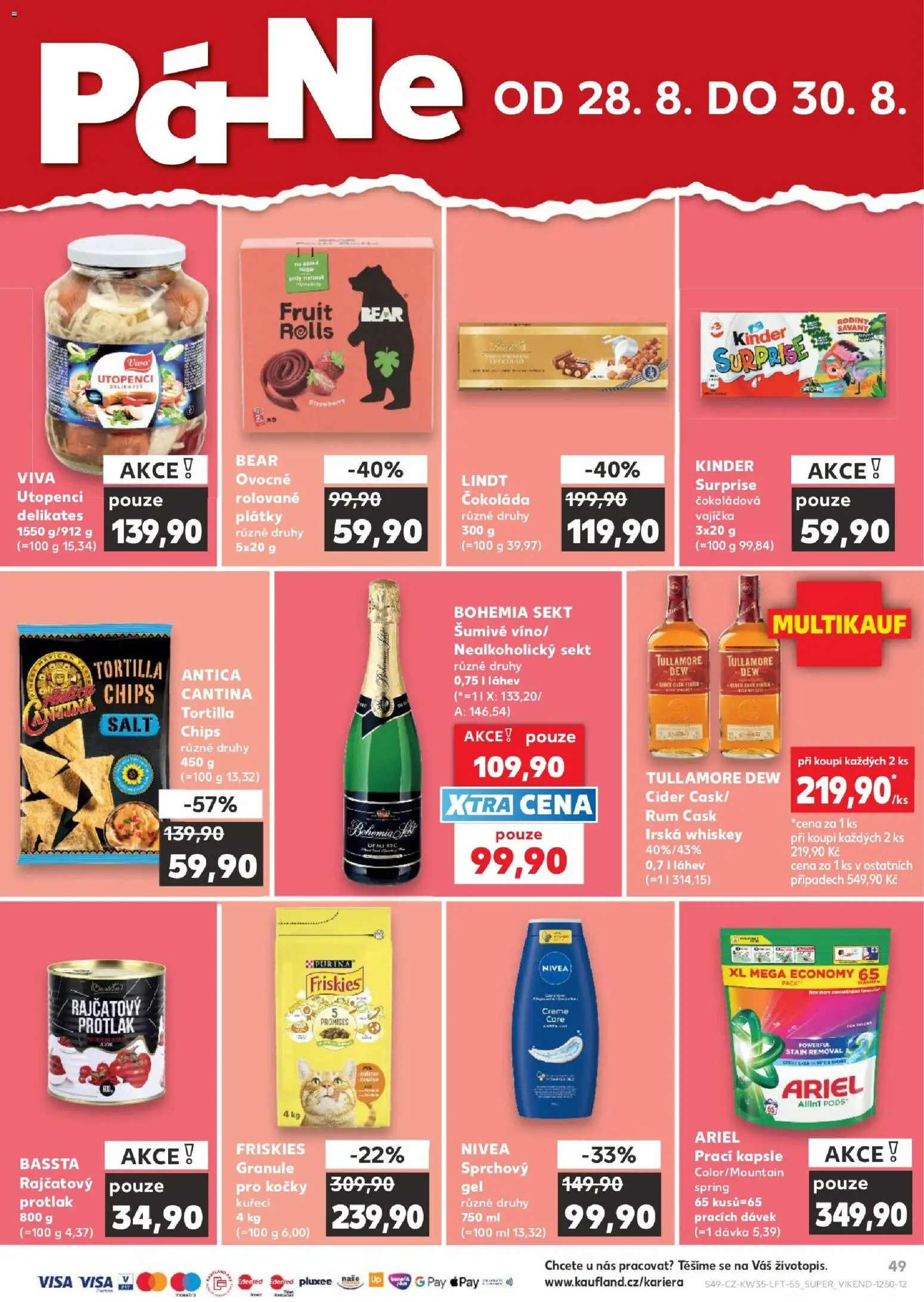 Kaufland leták - Praha 8 od 26.08.2026 | Strana: 49 | Produkty: Rum, Granule, Ariel, Prací kapsle