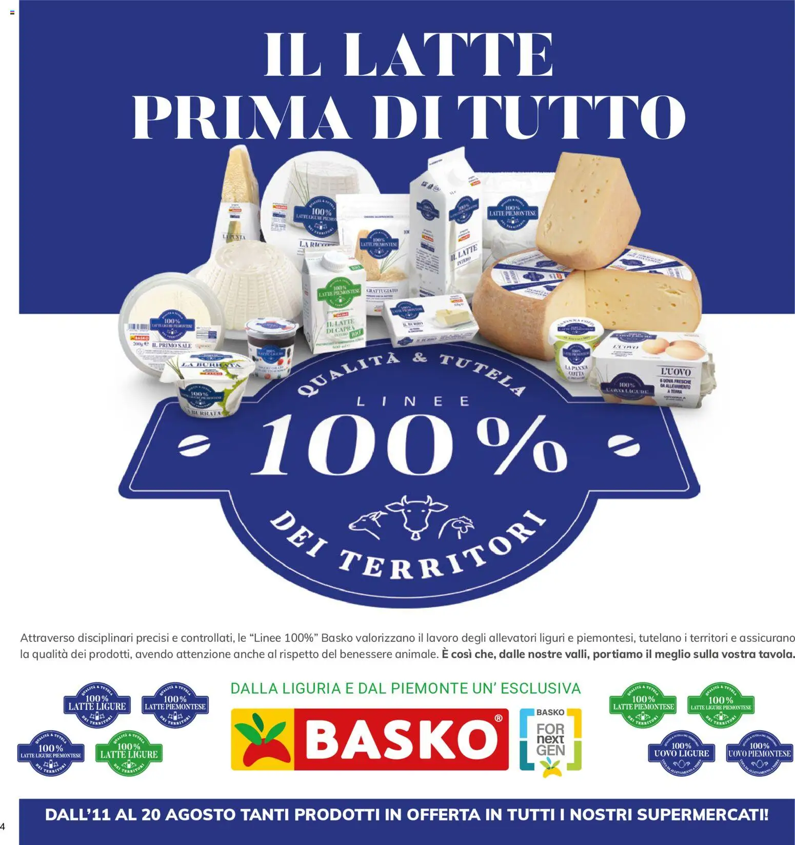 Volantino Basko del 11/08/2026 | Pagina: 4 | Prodotti: Uova, Panna, Sale, Latte