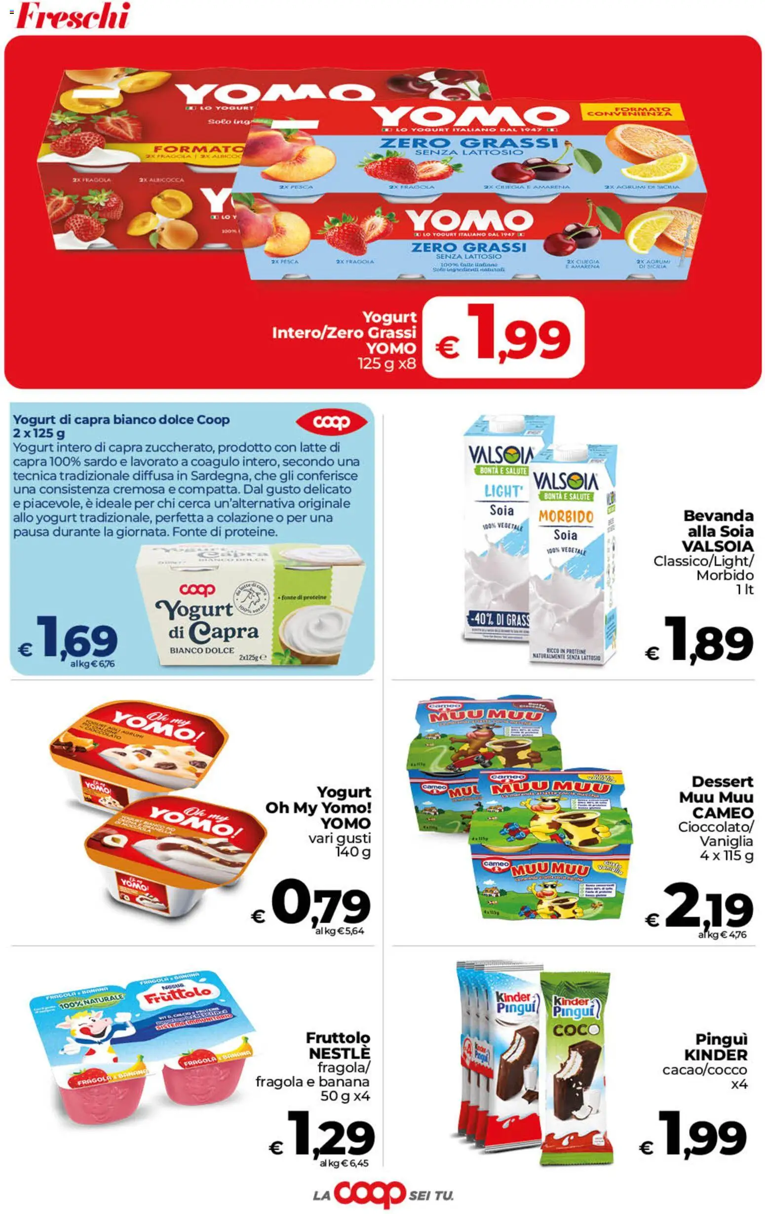 Volantino COOP del 02/10/2026 | Pagina: 6 | Prodotti: Yogurt di capra, Pesca, Amarena, Dessert