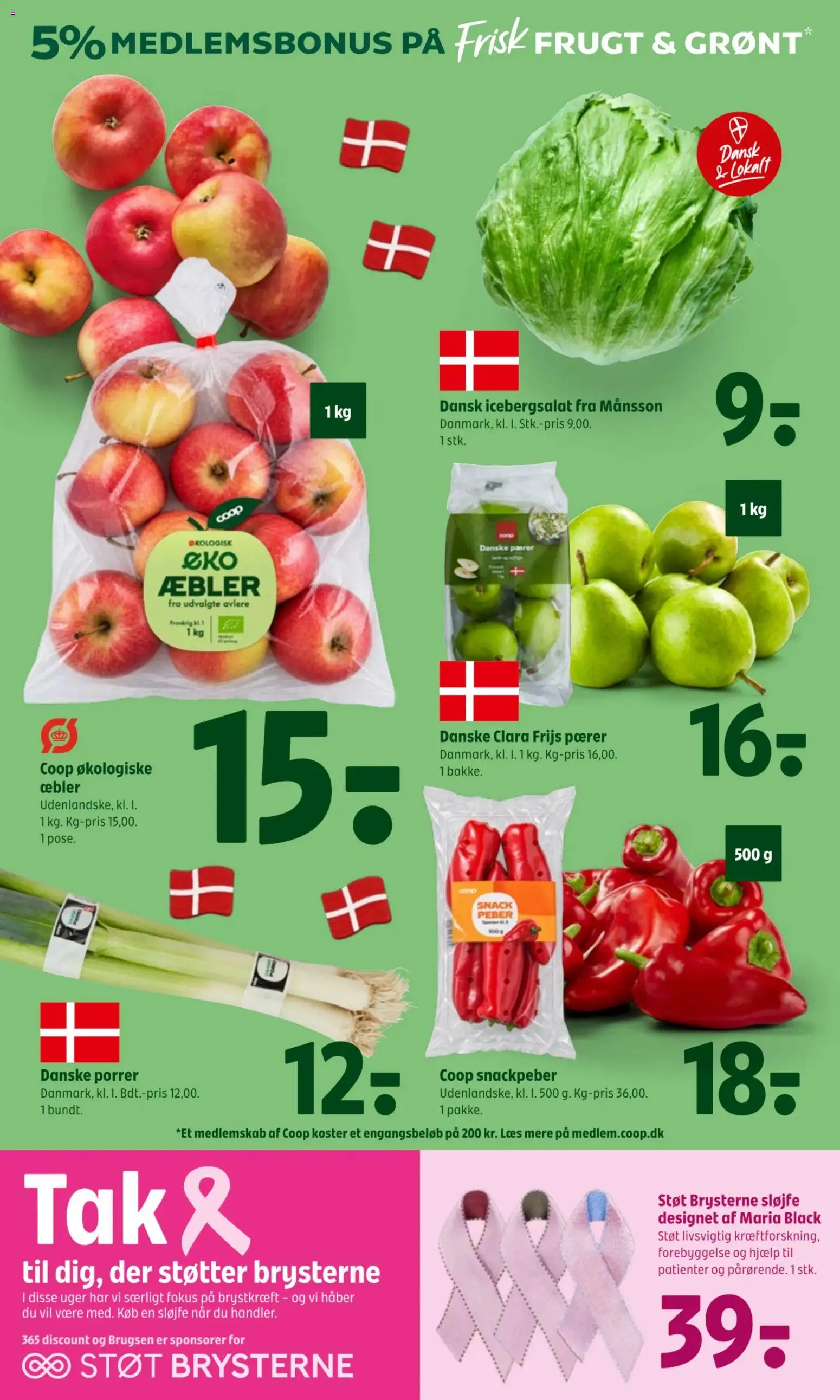 Coop 365 tilbudsavis – gyldig fra 10/09/2026 | Side: 13 | Produkter: Snackpeber, Æbler, Peber, Icebergsalat