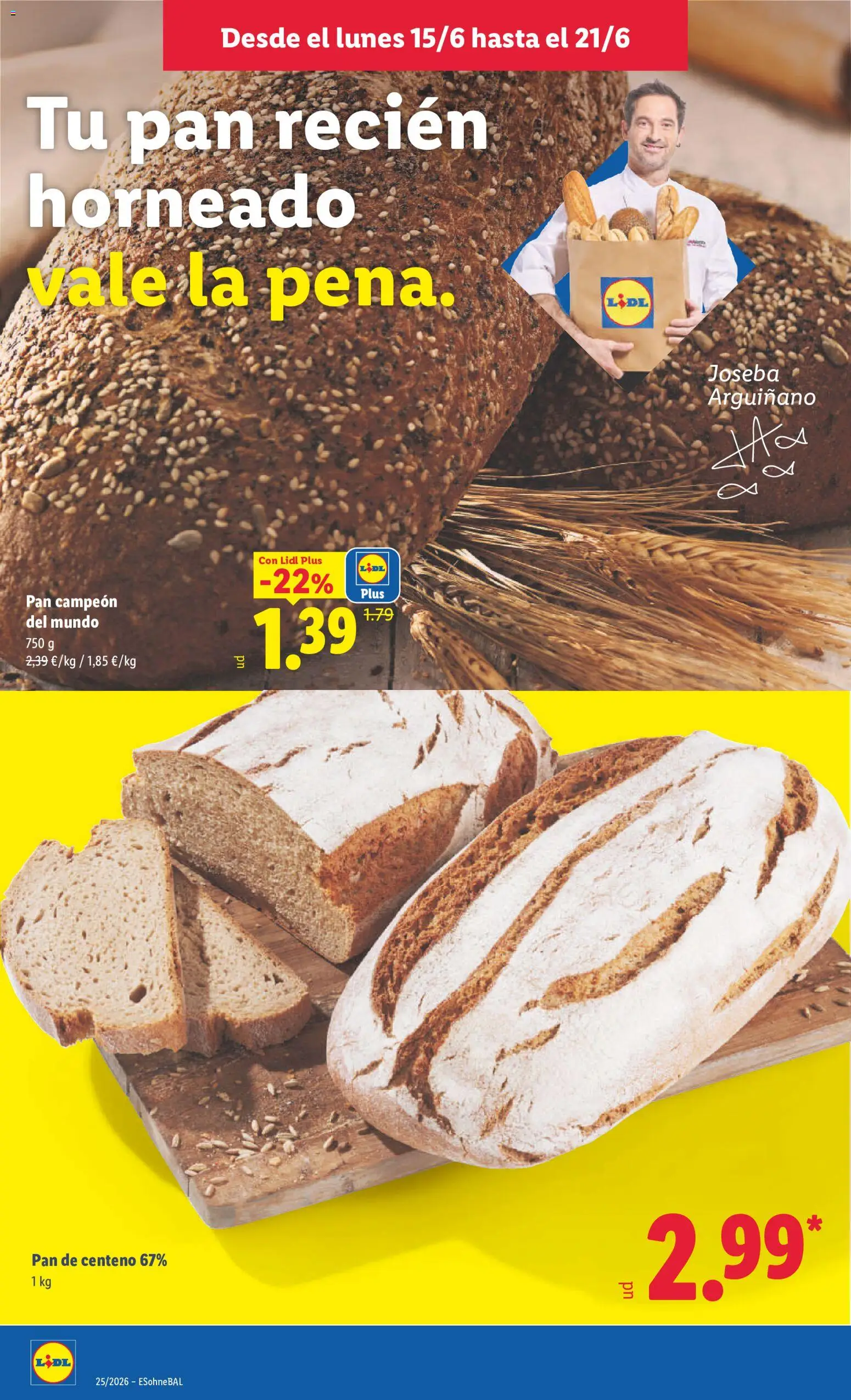 Lidl folleto │ válido desde el 15.06.2026 | Página: 4 | Productos: Pan