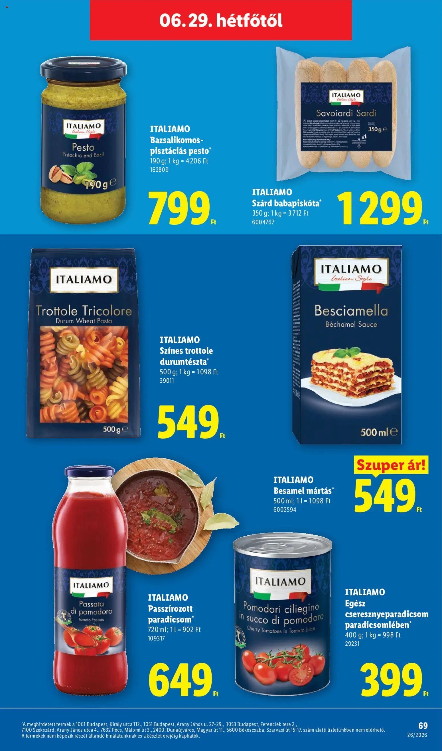 Lidl akciós ujság - amely érvényes a következő dátumtól: 25.06.2026 | Oldal: 69