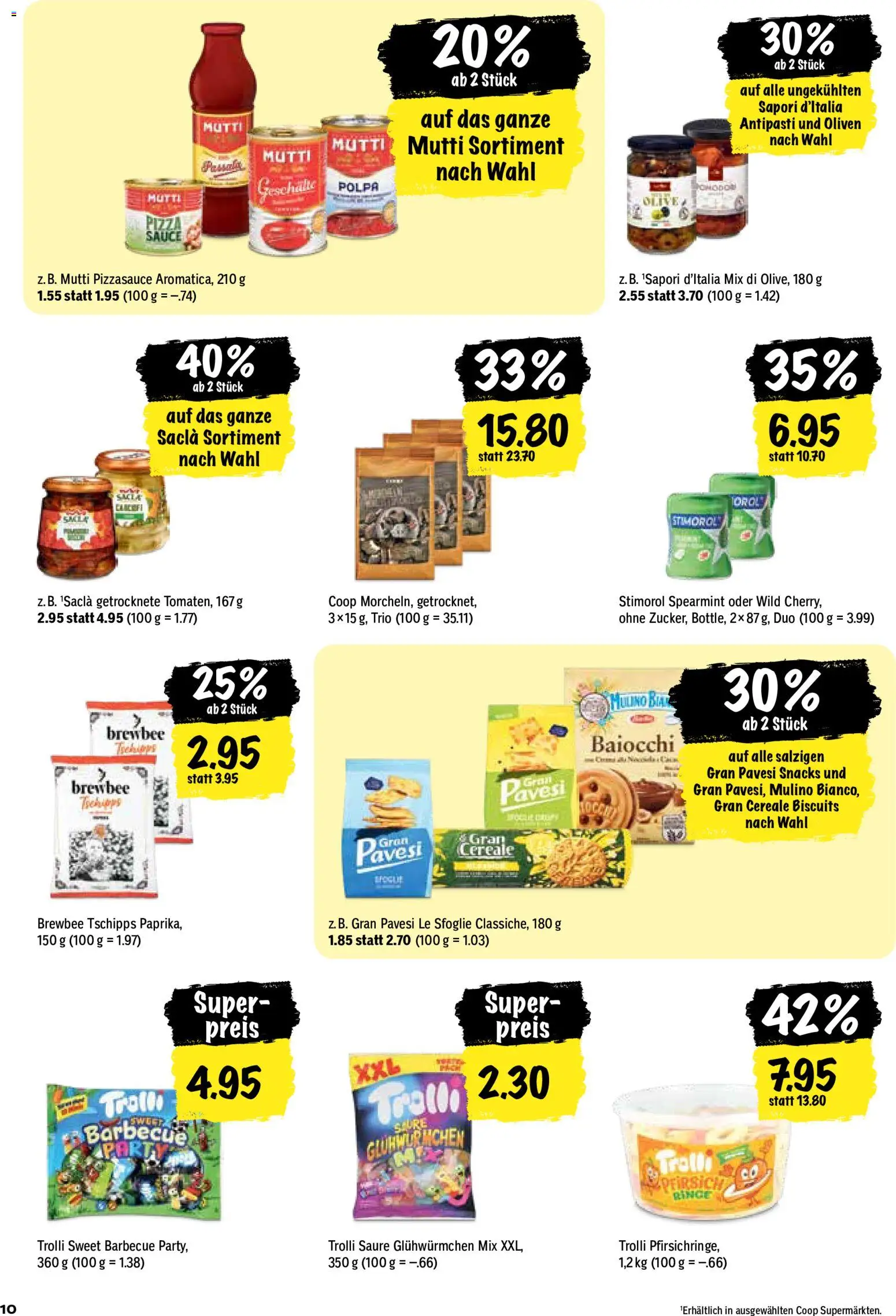Coop aktionen – gültig ab 20.08.2026 | Seite: 10 | Produkte: Snacks, Pizza, Chips