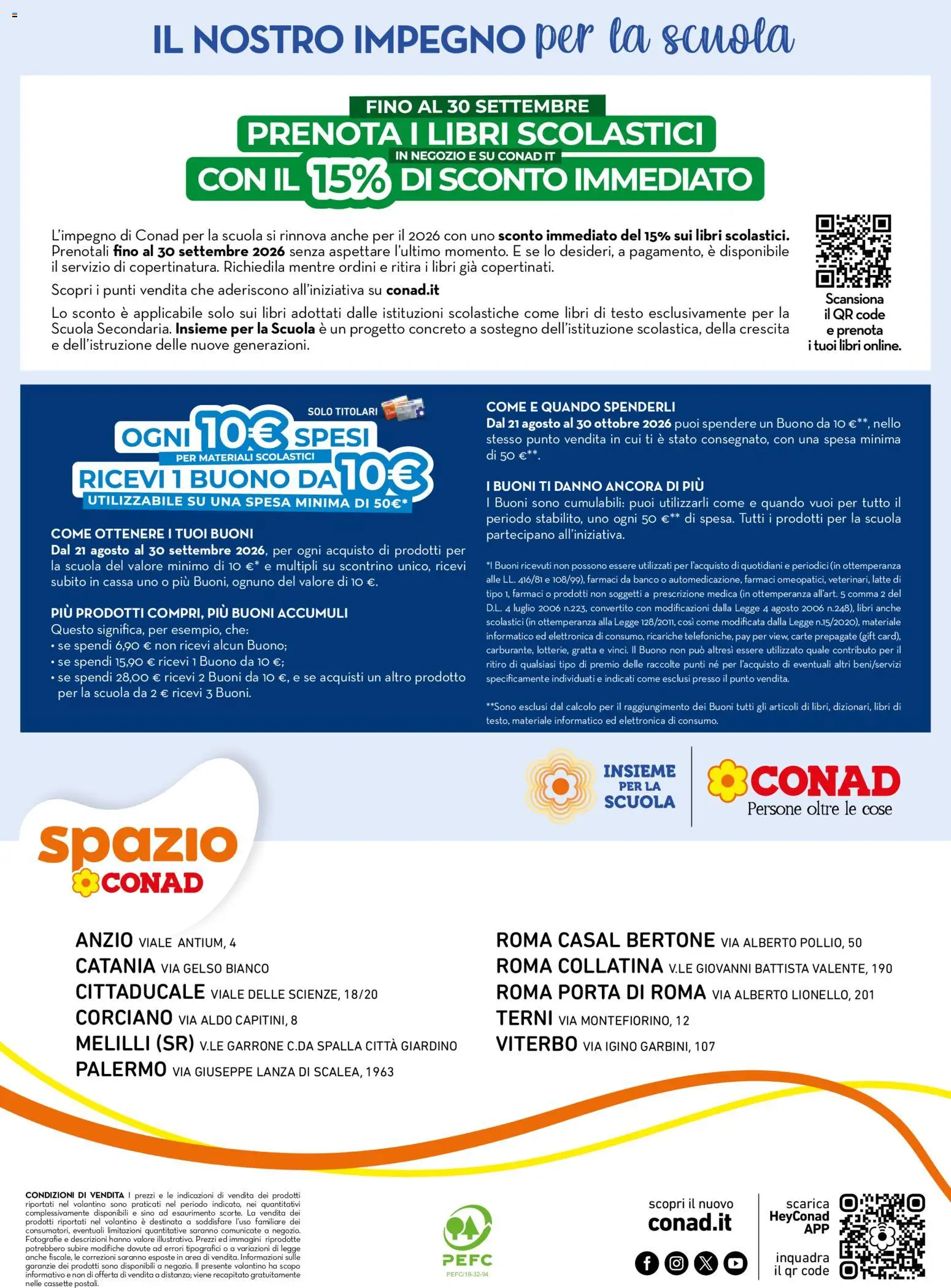 Volantino Spazio Conad del 21/08/2026 | Pagina: 28 | Prodotti: Libri, Porta, Spalla, Latte