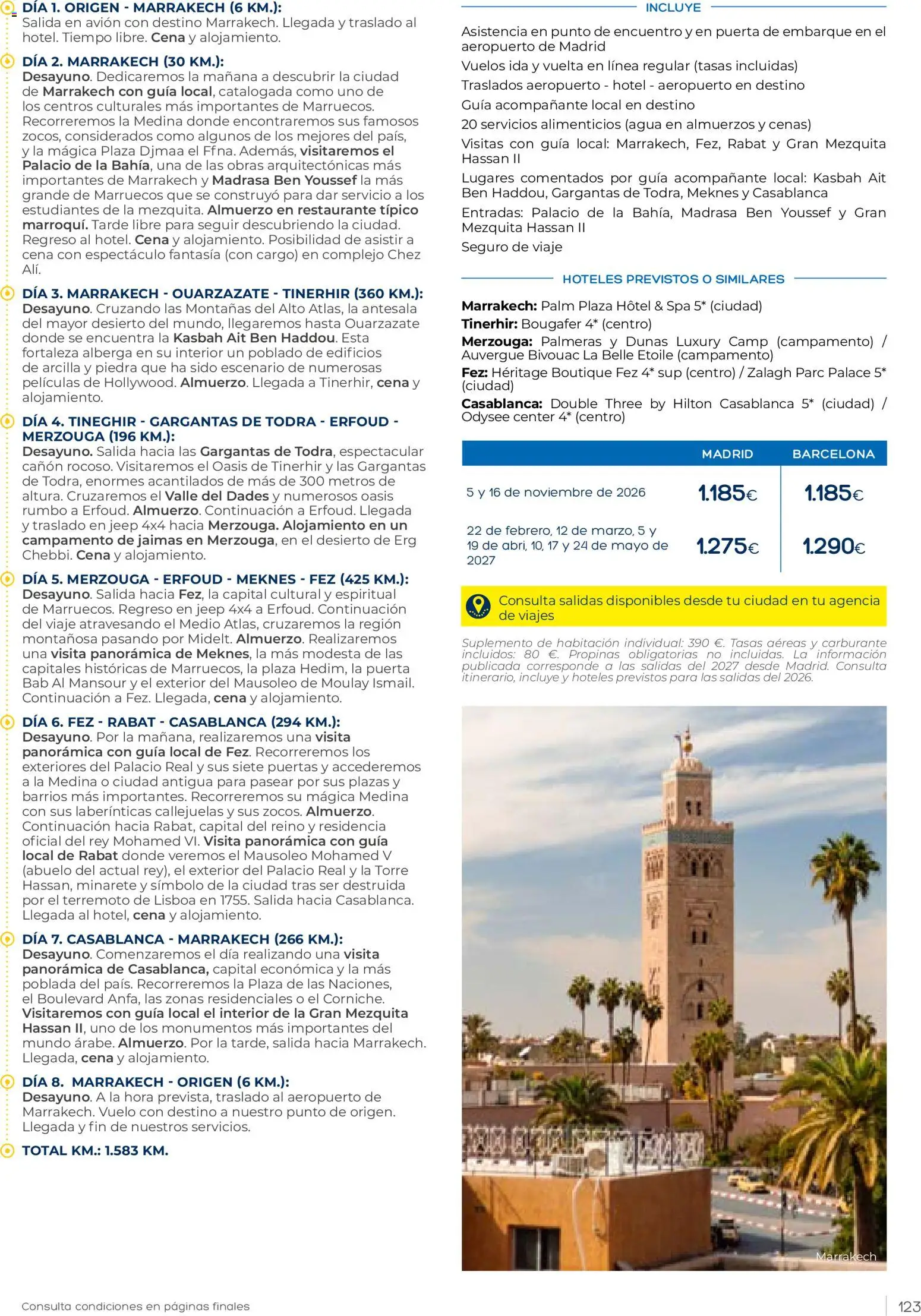 Viajes El Corte Inglés Club de Vacaciones otoño primavera │ válido desde el 01/09/2026 | Página: 123