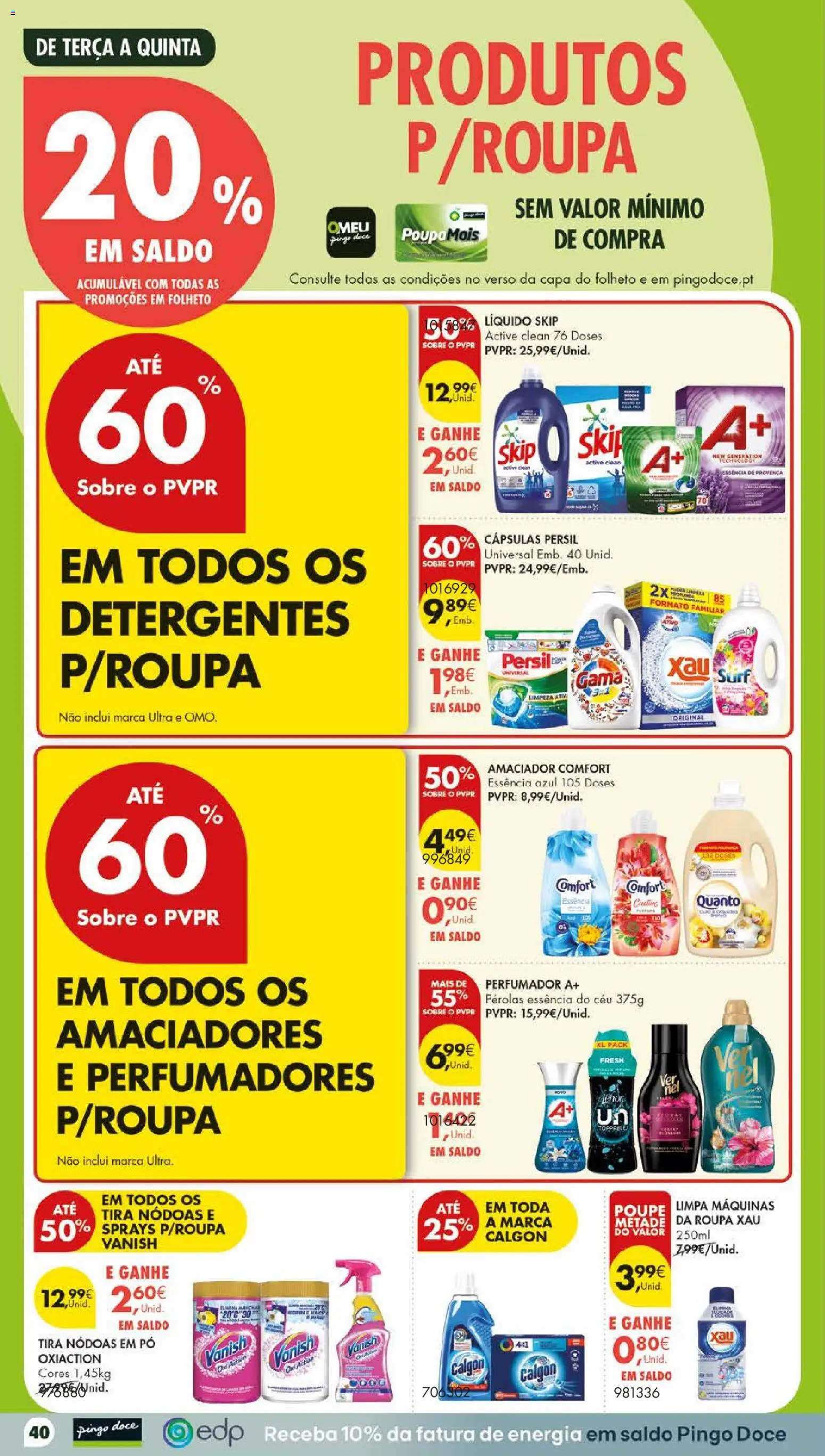 Pingo Doce folheto Poupe Este Fim de Semana │ válido de 29/10/2026 | Página: 48 | Produtos: Pó, Cápsulas, Persil
