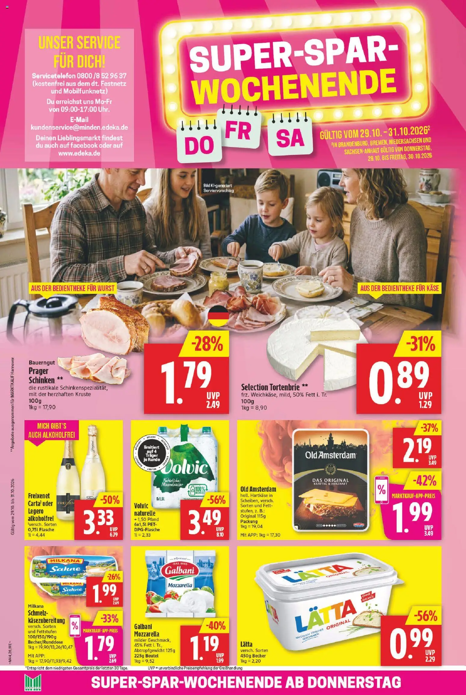 Marktkauf Prospekt – gültig ab 26.10.2026 | Seite: 30 | Produkte: Käse, Milkana, Schinken, Sahne