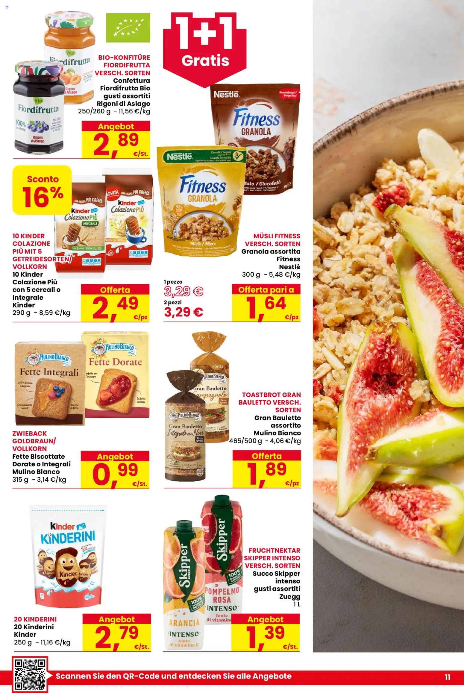 Volantino Eurospar del 17/09/2026 | Pagina: 11 | Prodotti: Succo, Pompelmo, Arancia, Fette biscottate