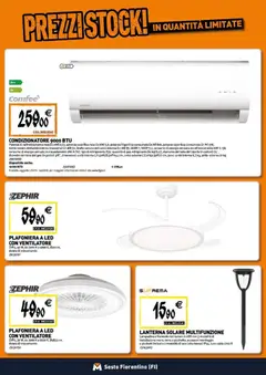 Anteprima del volantino TECNOMAT - Straordinari prezzi stock! valido a partire dal 30/07/2026 | Pagina: 9 | Prodotti: Ventilatore, Telecomando, Lanterna, Condizionatore
