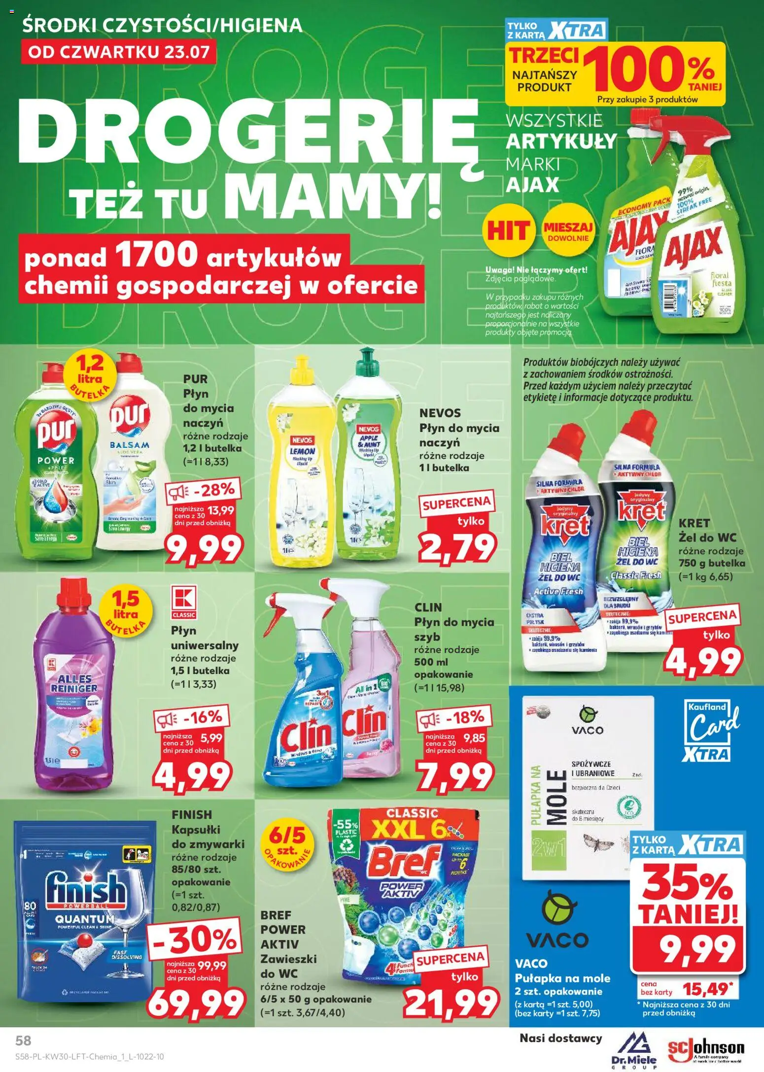 Kaufland Polsko leták od 23.07.2026 | Strana: 58 | Produkty: Clin, Wc, Drogerie, Flora