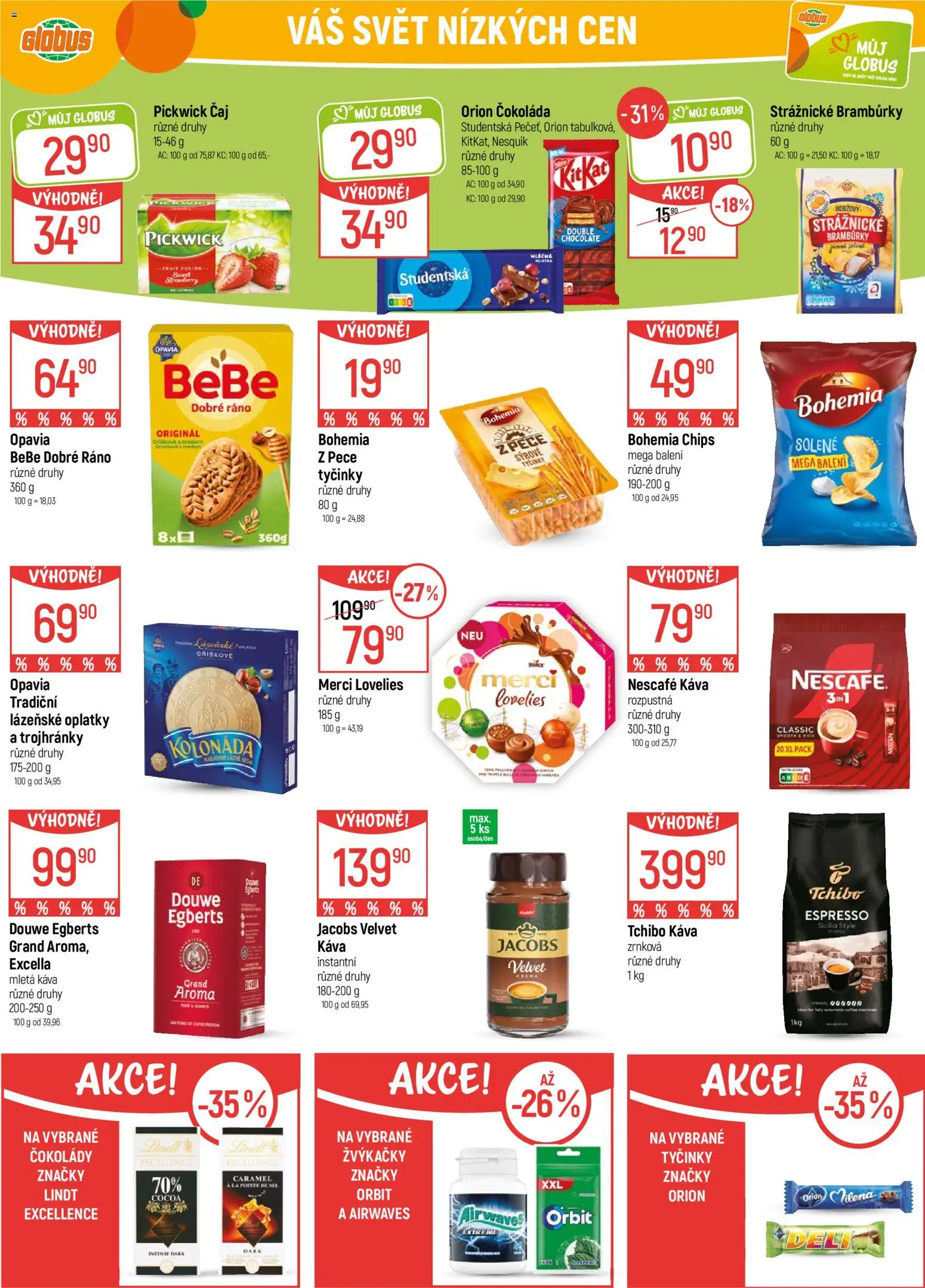 Globus leták od 05.08.2026 | Strana: 23 | Produkty: Káva, Douwe Egberts, Lázeňské oplatky, Bohemia chips