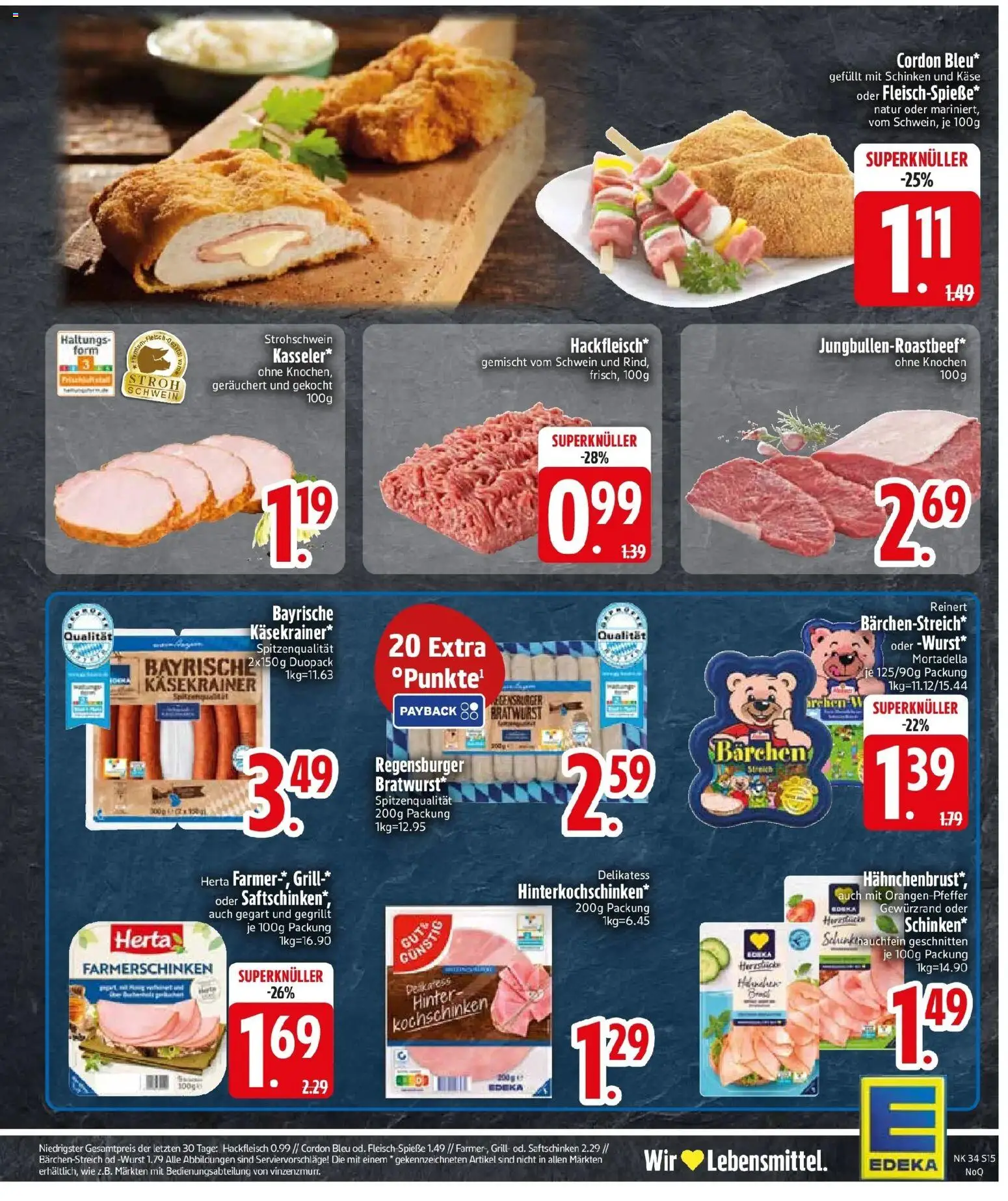 Edeka Prospekt Ortenburg – gültig ab 17.08.2026 | Seite: 17 | Produkte: Grill, Bratwurst, Käsekrainer, Hackfleisch