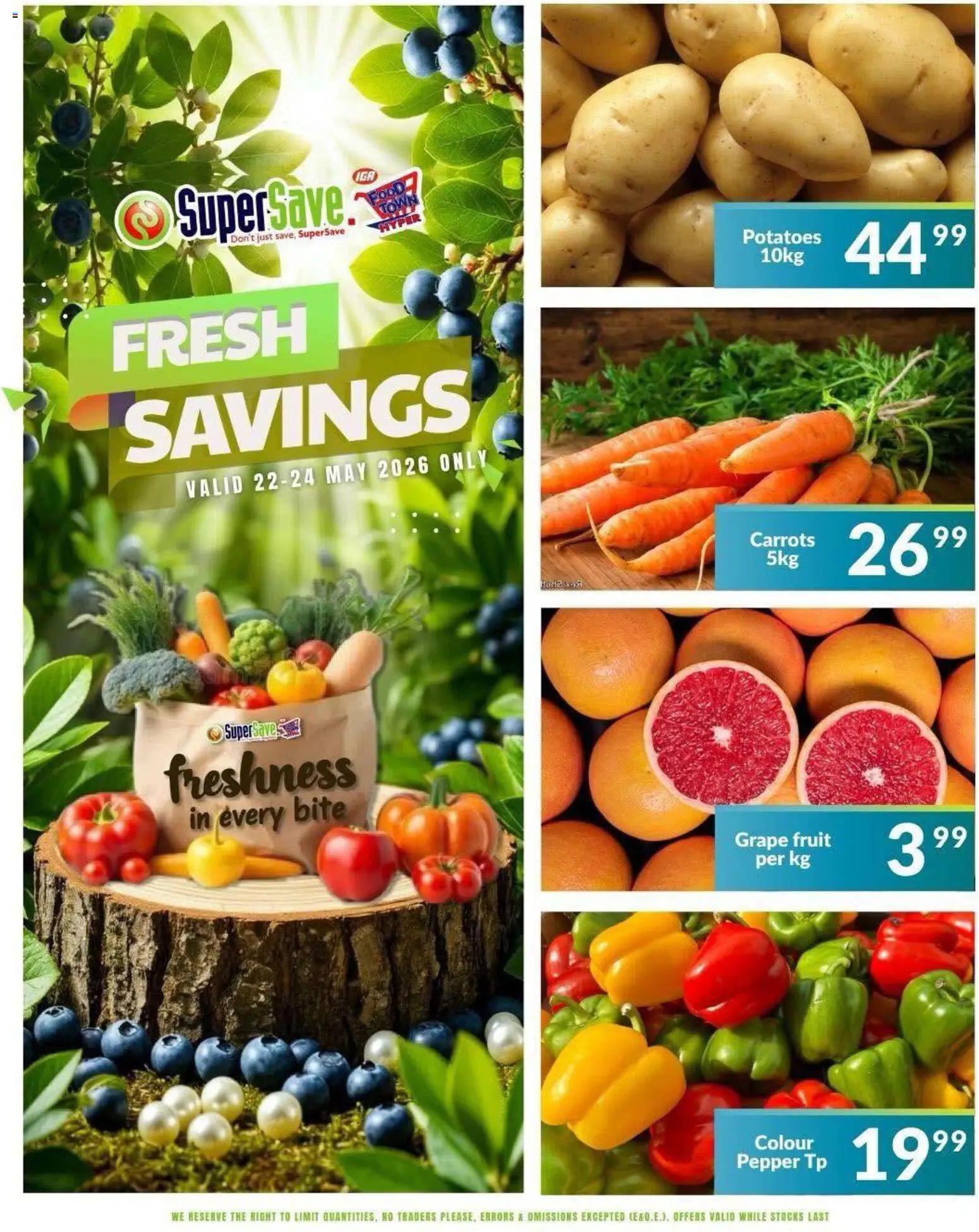 New Super Save catalogue – valid from 24.05.2026 | Page: 13 | Products: Carrots, Potatoes, Fruit, Pepper