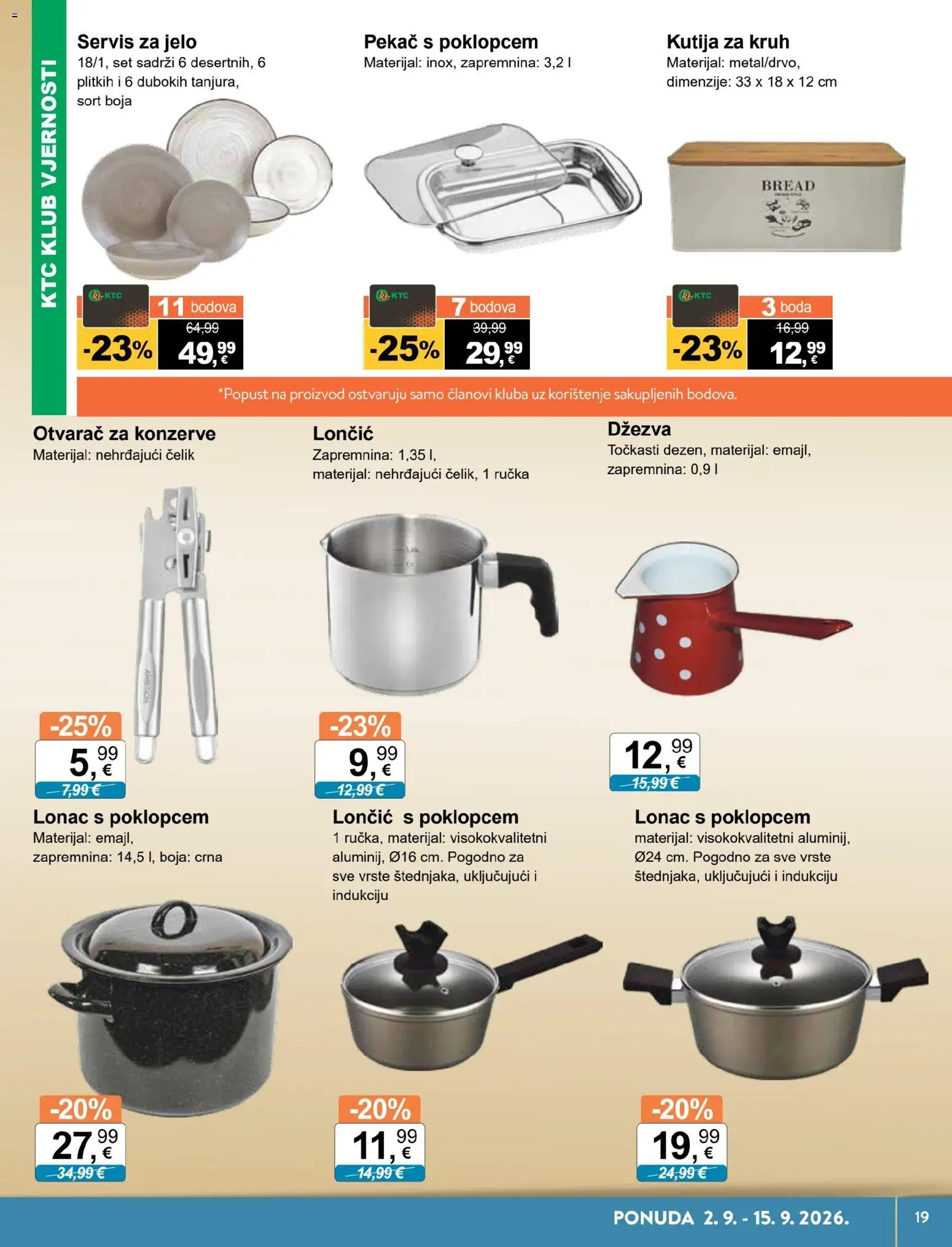 KTC katalog | vrijedi od 02.09.2026 | Stranica: 13 | Proizvodi: Pekac, Kutija, Kruh, Konzerve