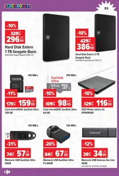 Ofertele Carrefour valabile de la 12.08.2026 | Pagină: 53 | Produse: Memorie, Hard disk, Carcasă, Usb
