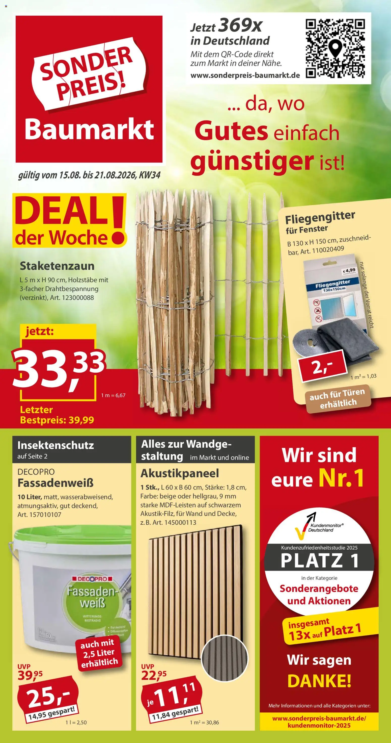 Sonderpreis Baumarkt Prospekt – gültig ab 15.08.2026 | Seite: 1