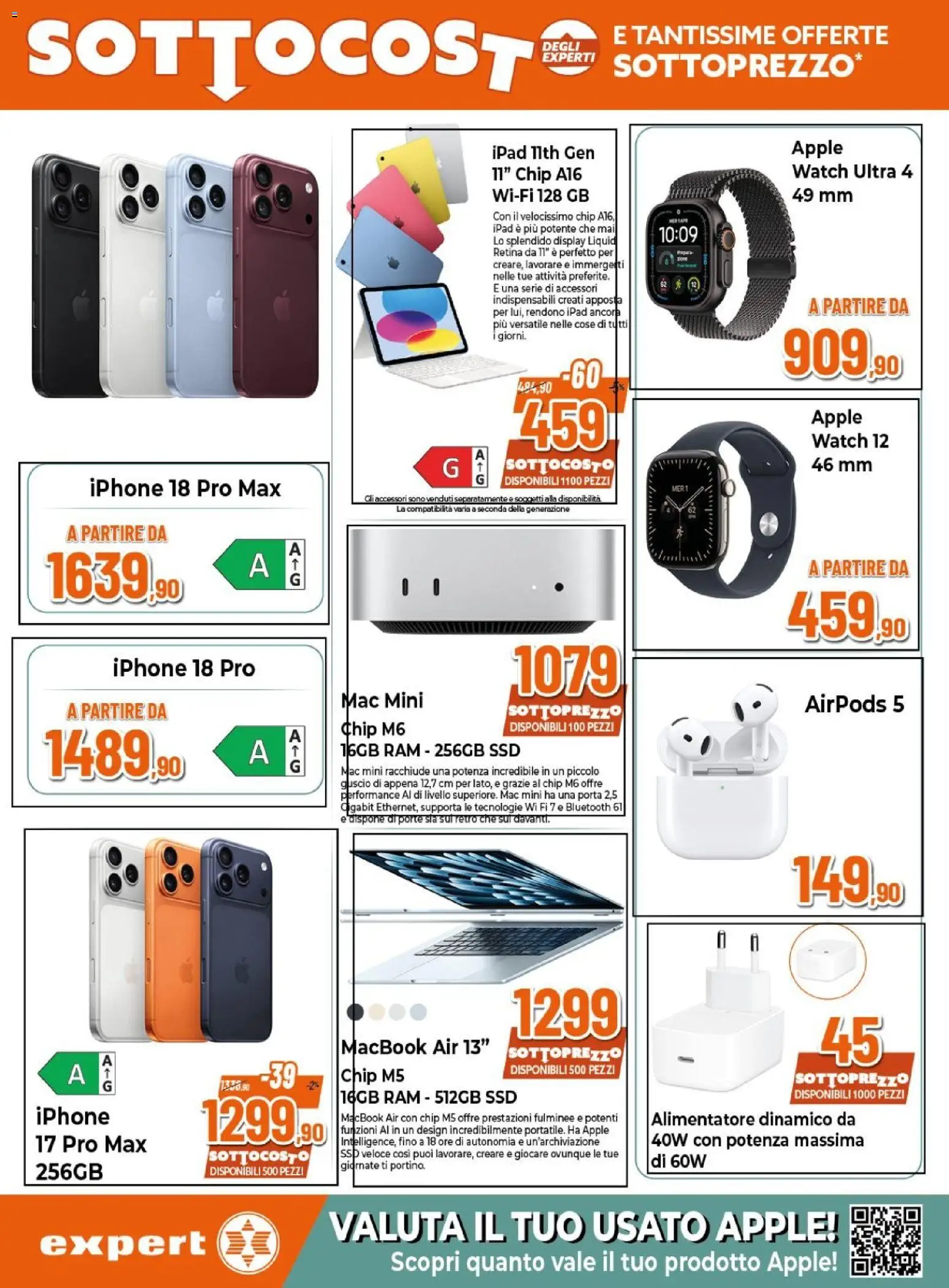 Volantino Expert del 08/10/2026 | Pagina: 20 | Prodotti: Macbook air, Porta, Ipad, Airpods