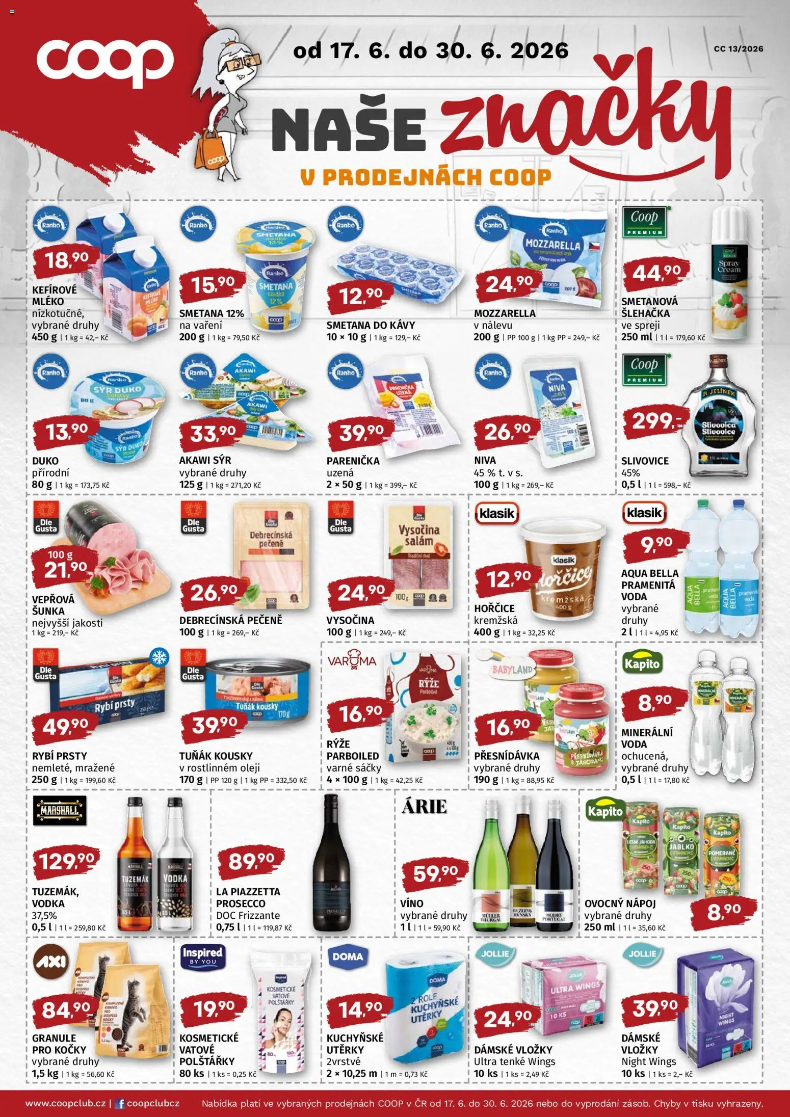 Terno leták - COOP naše super ceny od 17.06.2026 | Strana: 2 | Produkty: Sýr, Frizzante, Vodka, Hořčice