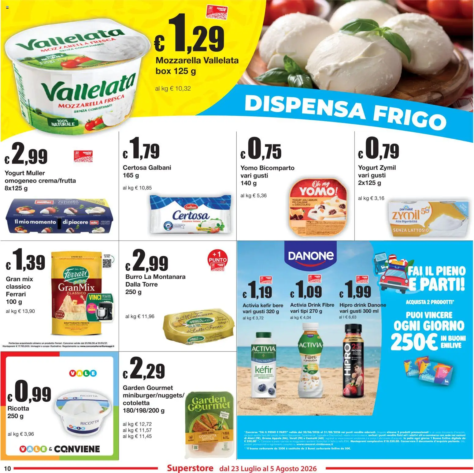 Volantino Sì con Te del 23/07/2026 | Pagina: 10 | Prodotti: Yogurt, Burro, Agrumi, Ricotta