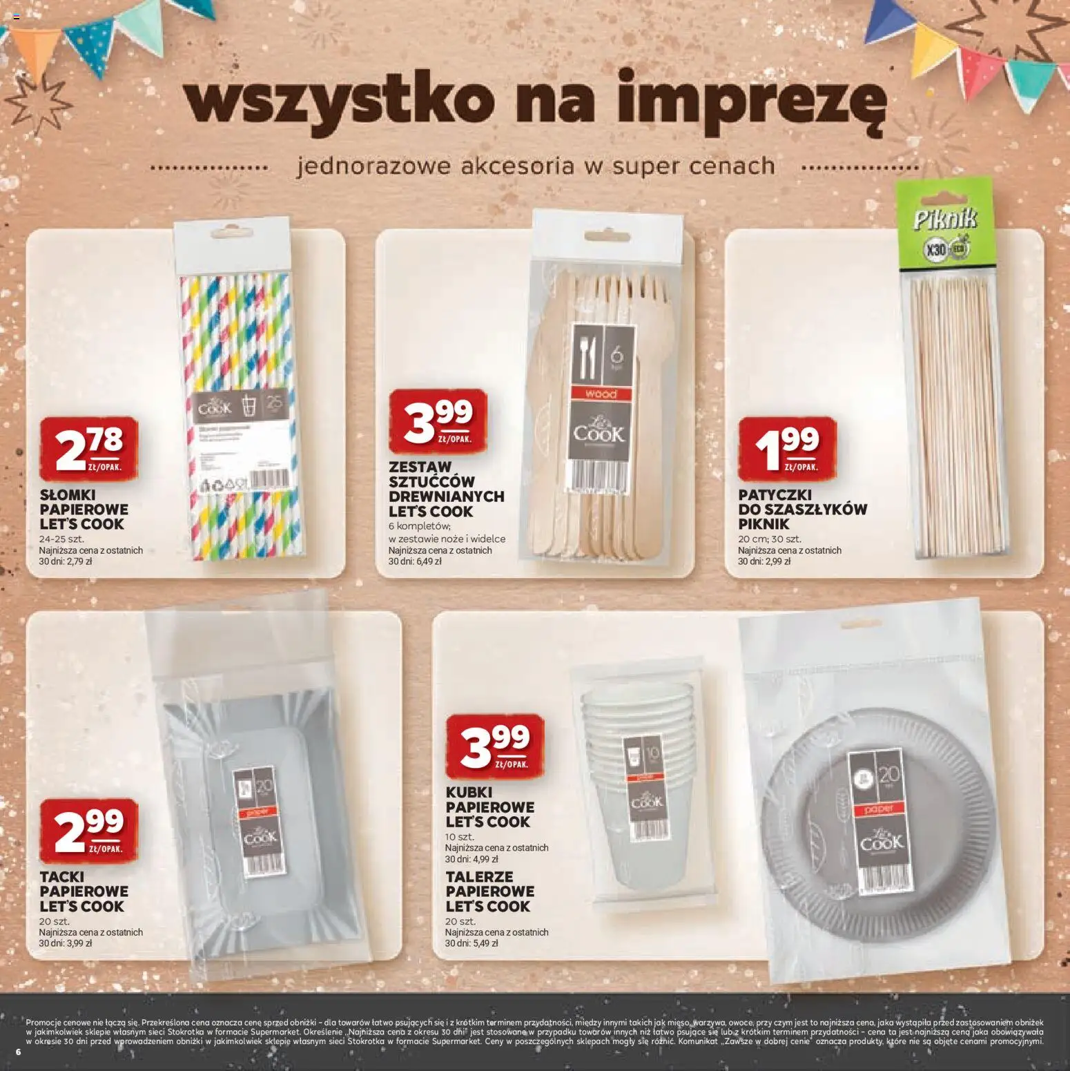 Stokrotka gazetka - Grill od 23.04.2026 | Strona: 6 | Produkty: Stokrotka, Talerze, Słomki