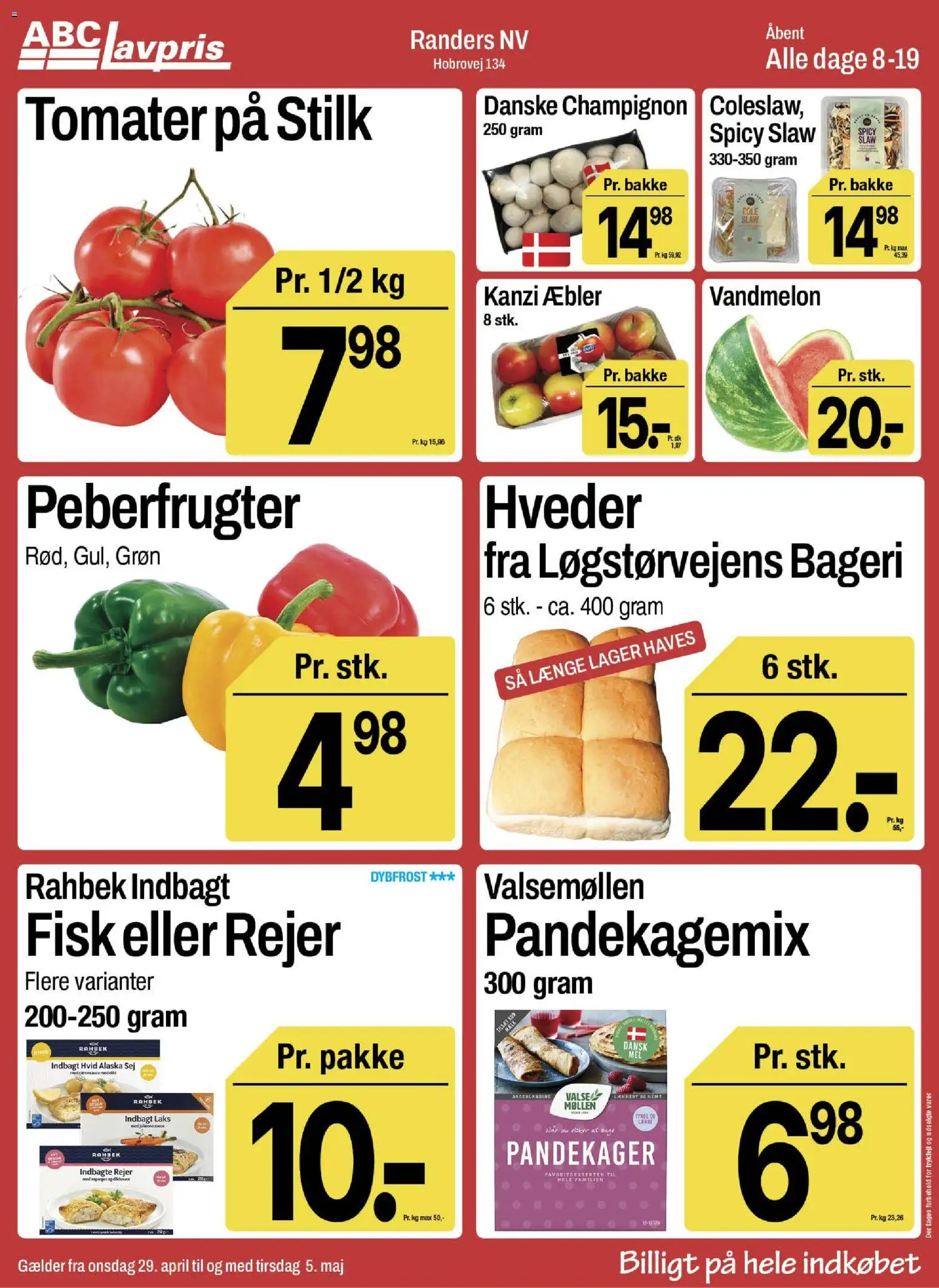 Abc Lavpris tilbudsavis – gyldig fra 29.04.2026 | Side: 2 | Produkter: Fisk, Vandmelon, Rejer, Asparges