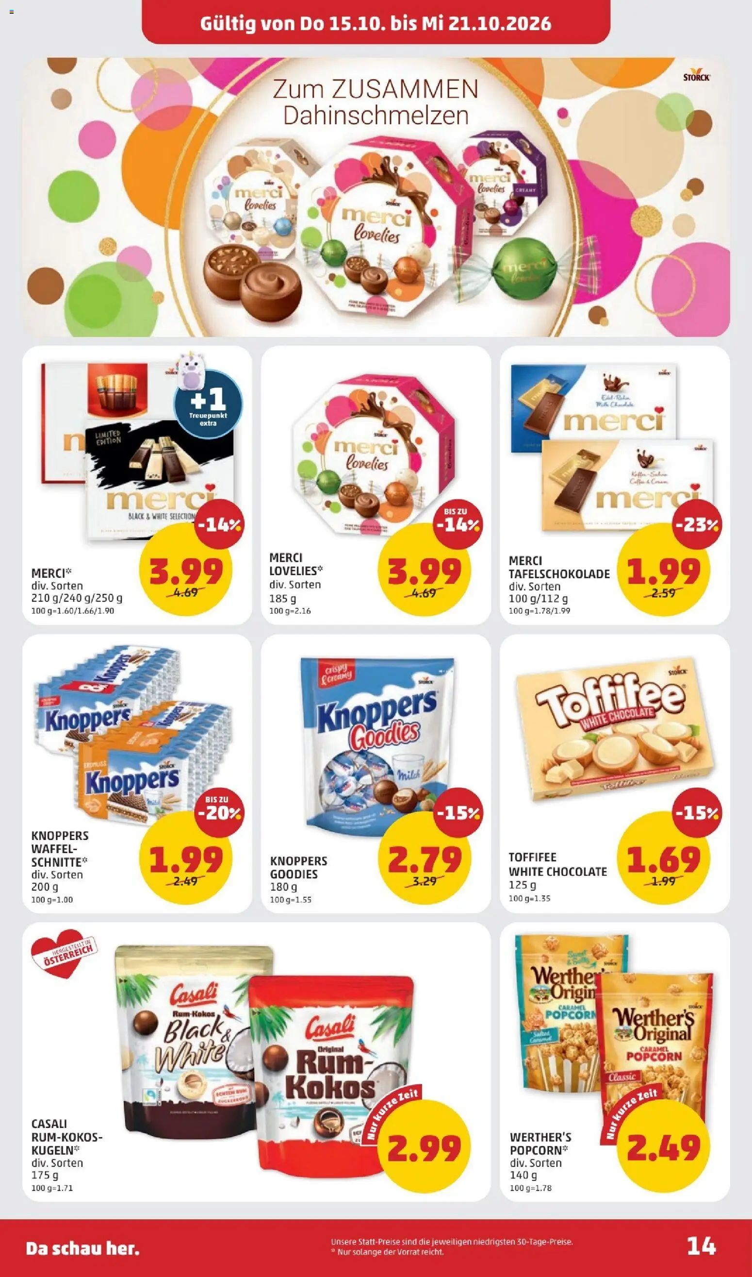 Penny Markt Flugblatt gültig ab 15.10.2026 | Seite: 16 | Produkte: Waffel, Milch