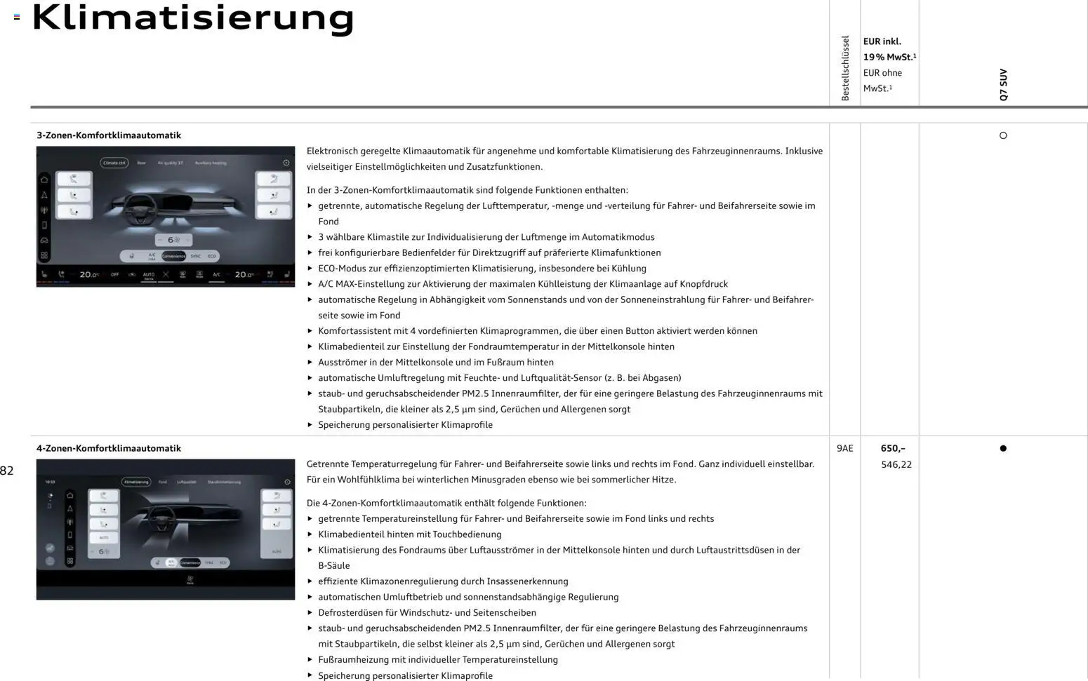 Audi Q7 – gültig ab 23.06.2026 | Seite: 82