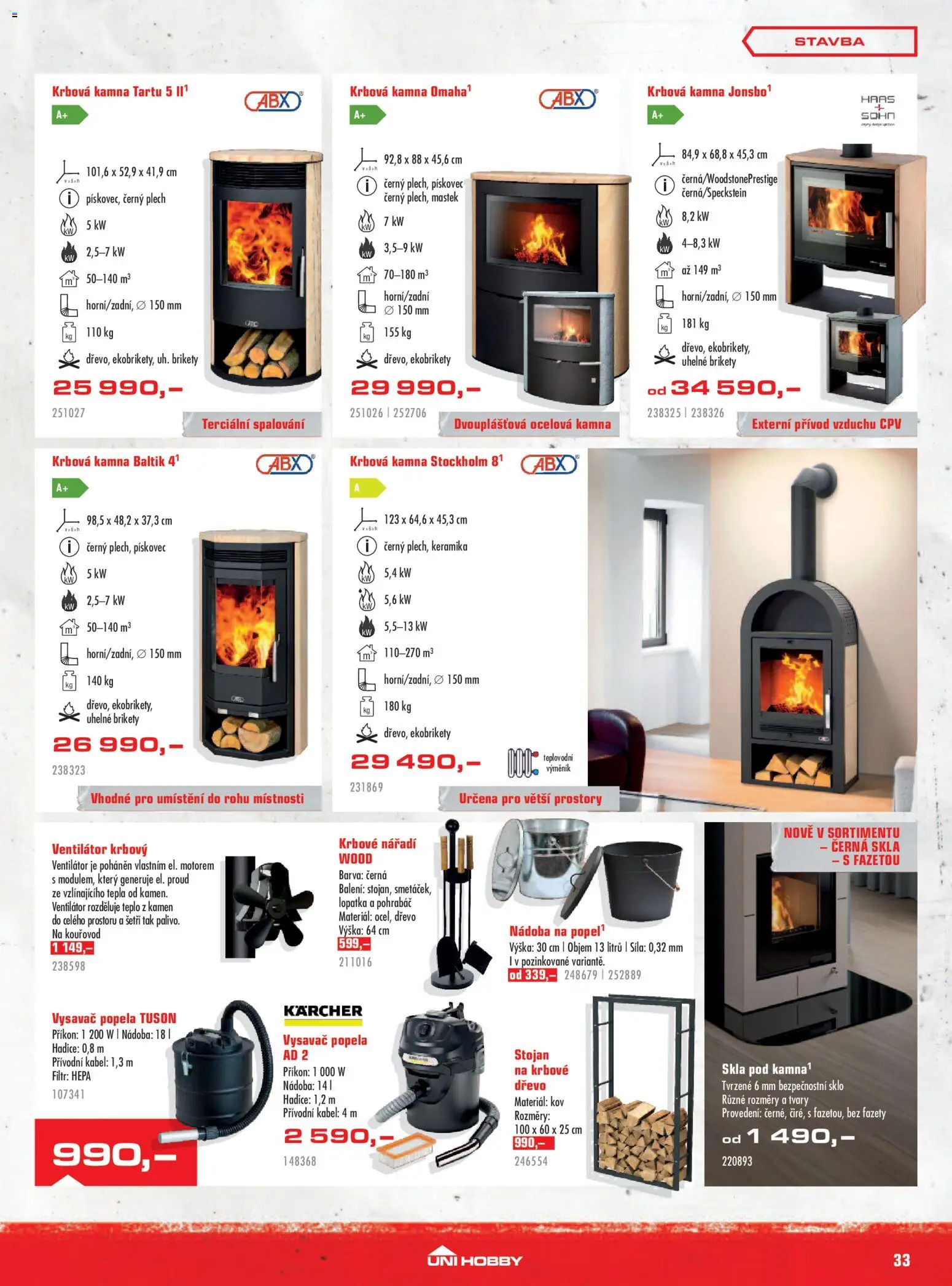 Uni Hobby leták od 27.08.2026 | Strana: 33 | Produkty: Plech, Vysavač, Ventilátor, Nářadí
