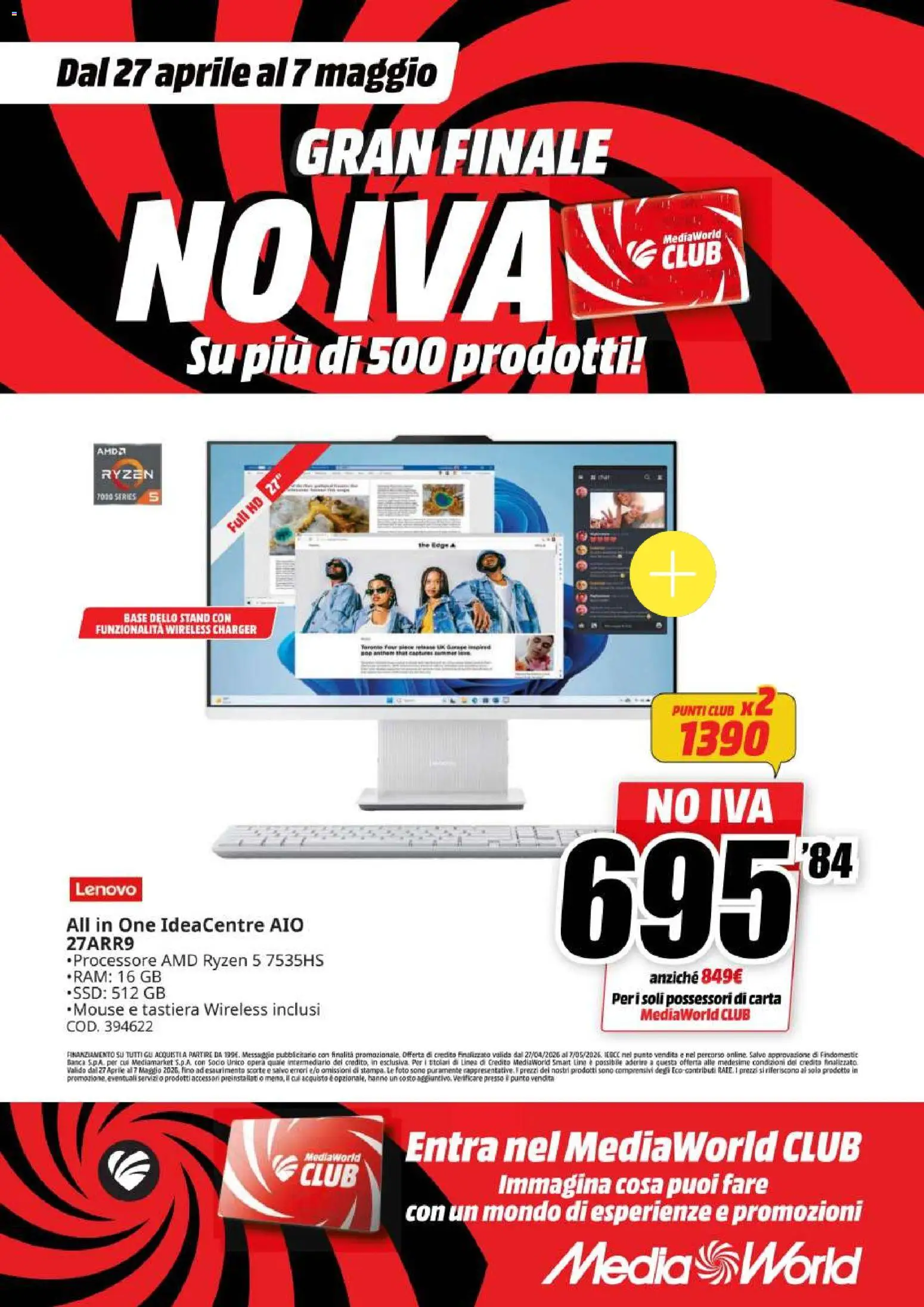 Volantino Media World del 27.04.2026 | Pagina: 25 | Prodotti: Mouse, Tastiera