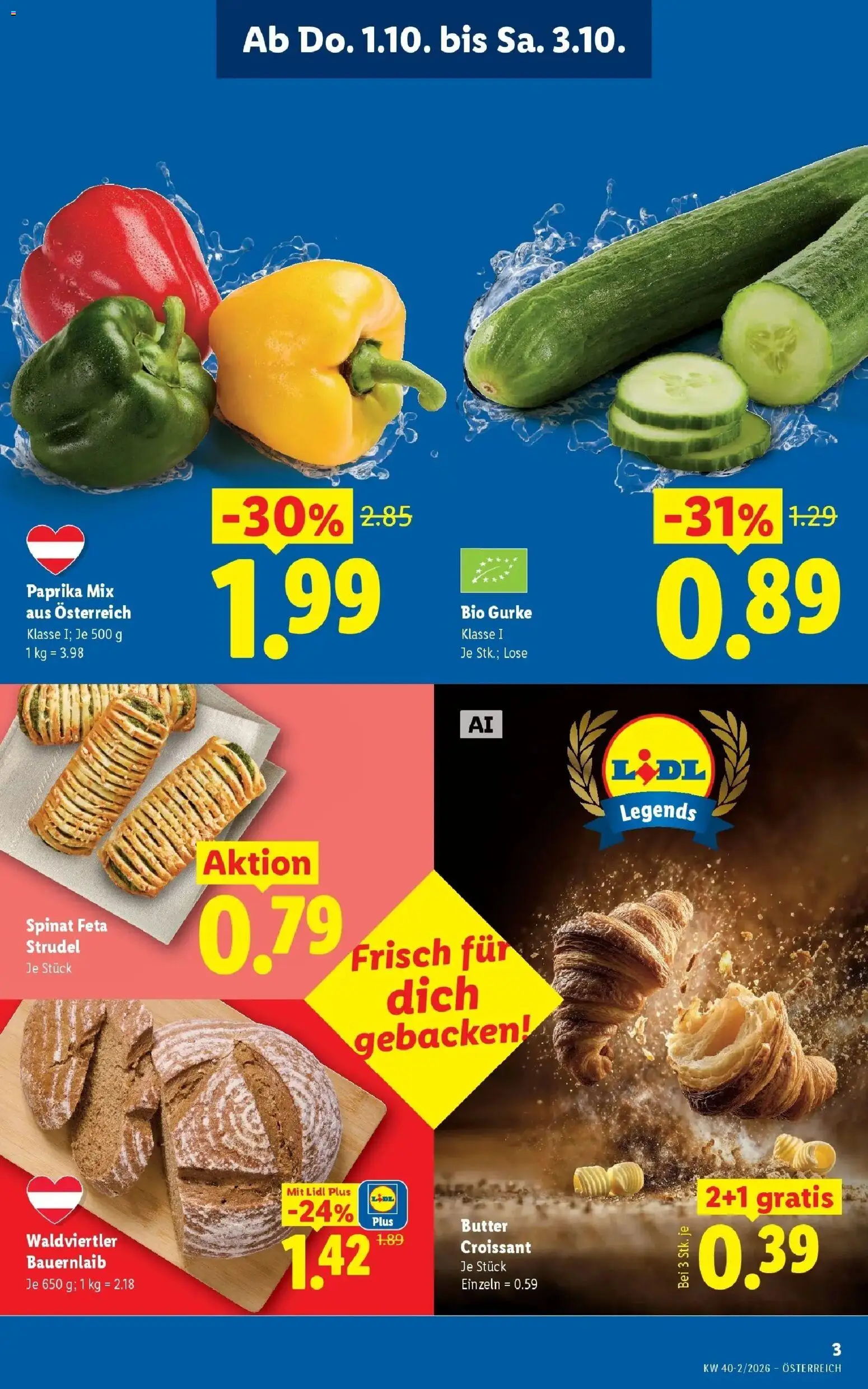 Lidl Flugblatt - Fohnsdorf ab 27.09.2026 - Angebote ab donnerstag | Seite: 5 | Produkte: Gurke, Butter