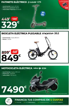Vista previa FeuVert folleto válido desde el 01/10/2026 | Página: 4 | Productos: Bicicleta, Patinete, Bicicleta eléctrica, Patinete eléctrico