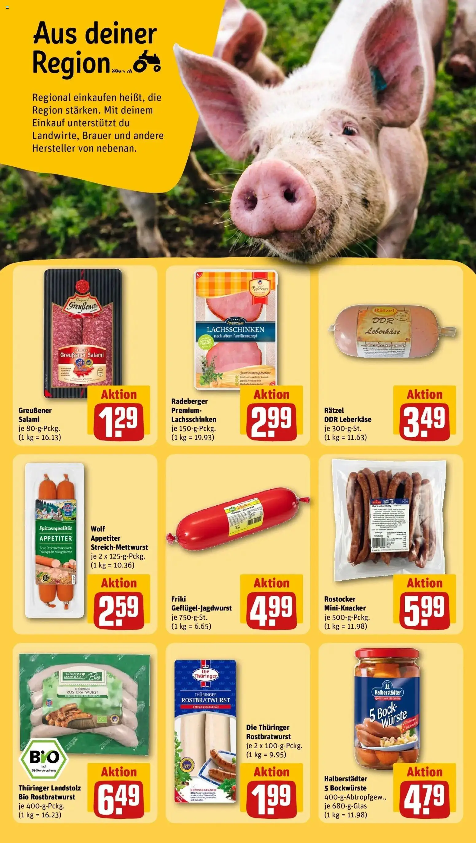 Rewe Prospekt Hohen Neuendorf Ot Bergfelde	 – gültig ab 12.04.2026 | Seite: 18 | Produkte: Salami, Leberkase
