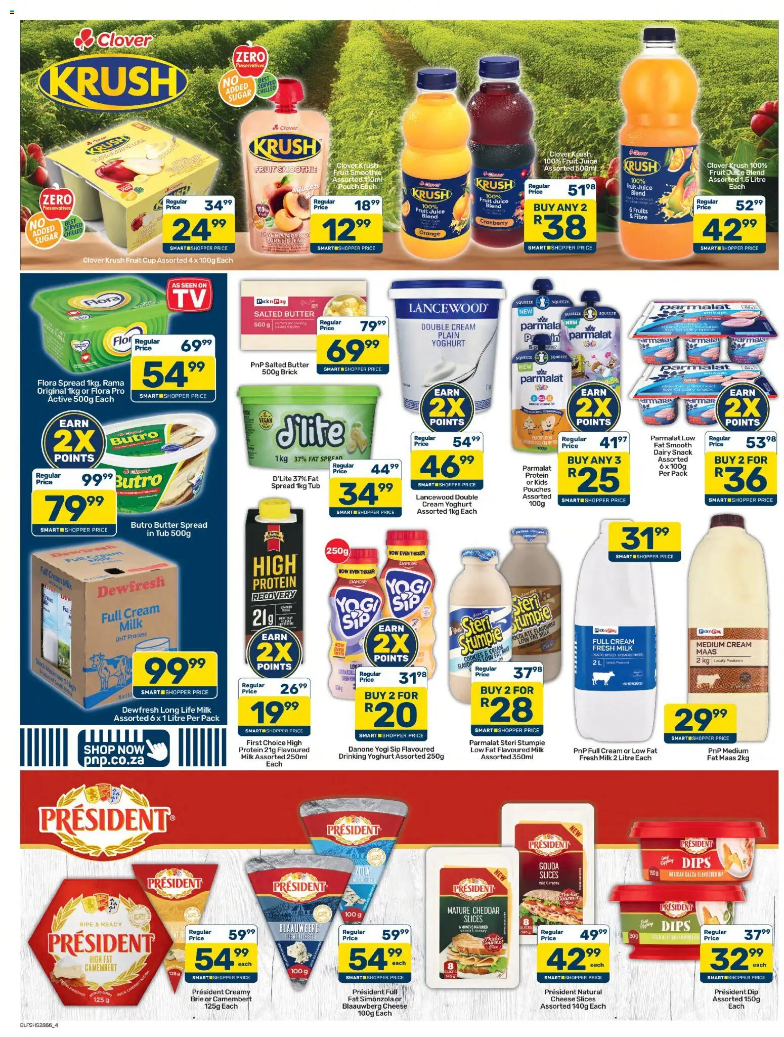 New Pick n Pay catalogue – valid from 07/09/2026 | Page: 4 | Products: Yoghurt, Pouches, Cookies, Fruit