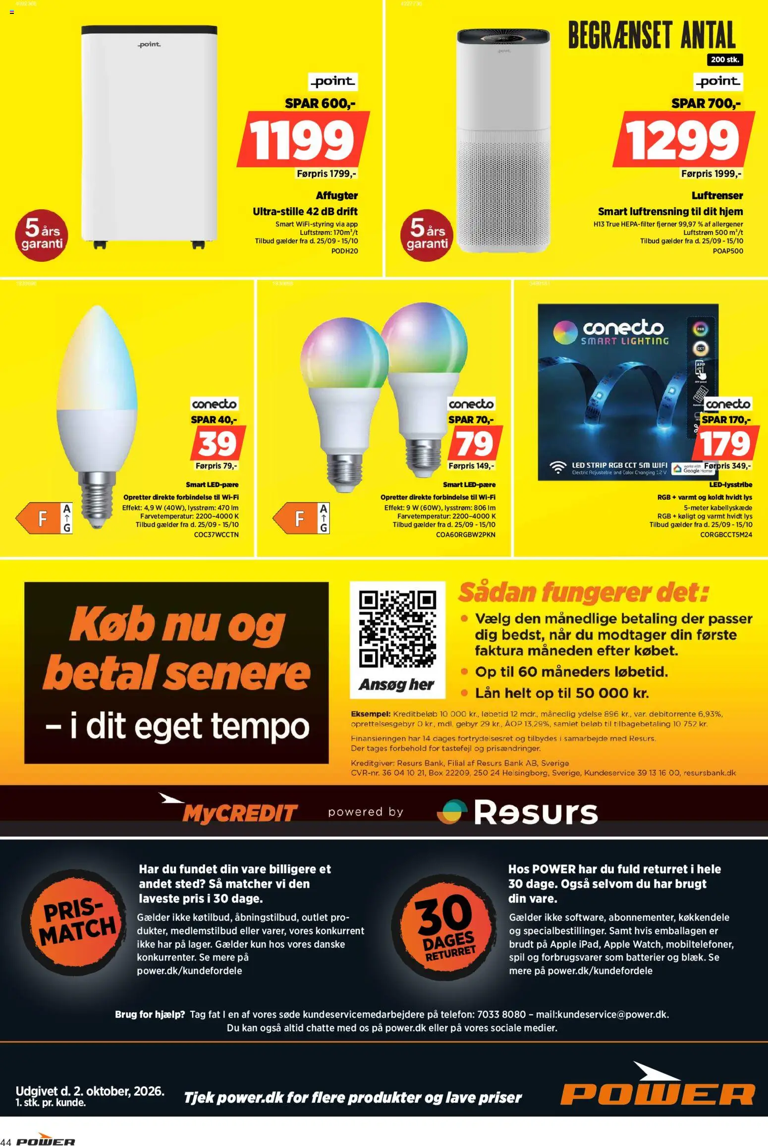Power tilbudsavis – gyldig fra 02/10/2026 | Side: 44 | Produkter: Telefon, Søm, Spil, Luftrenser