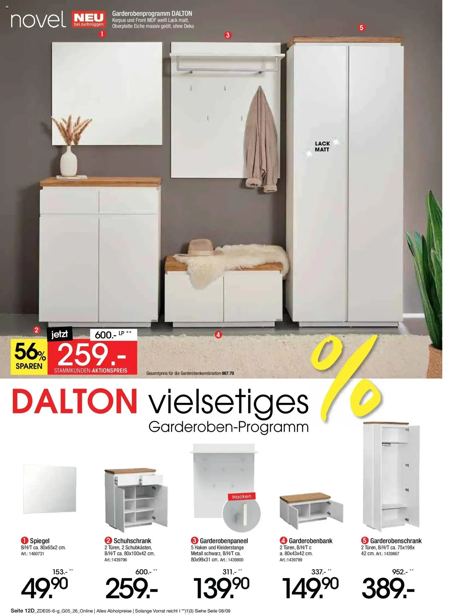 Zurbrüggen MaiDays Shopping – gültig ab 08.05.2026 | Seite: 34 | Produkte: Spiegel, Garderobenschrank