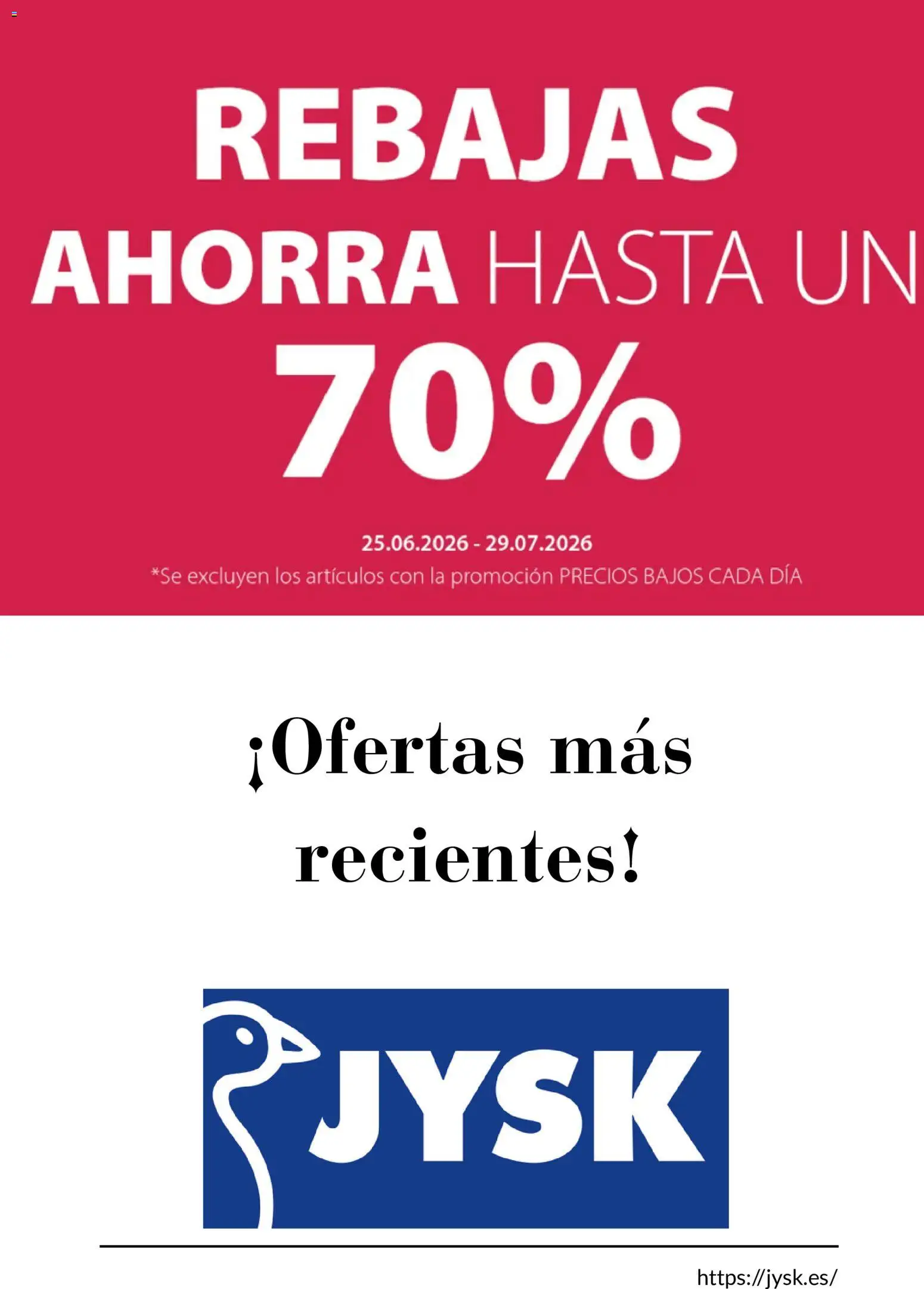JYSK catálogo │ válido desde el 25/06/2026 | Página: 1