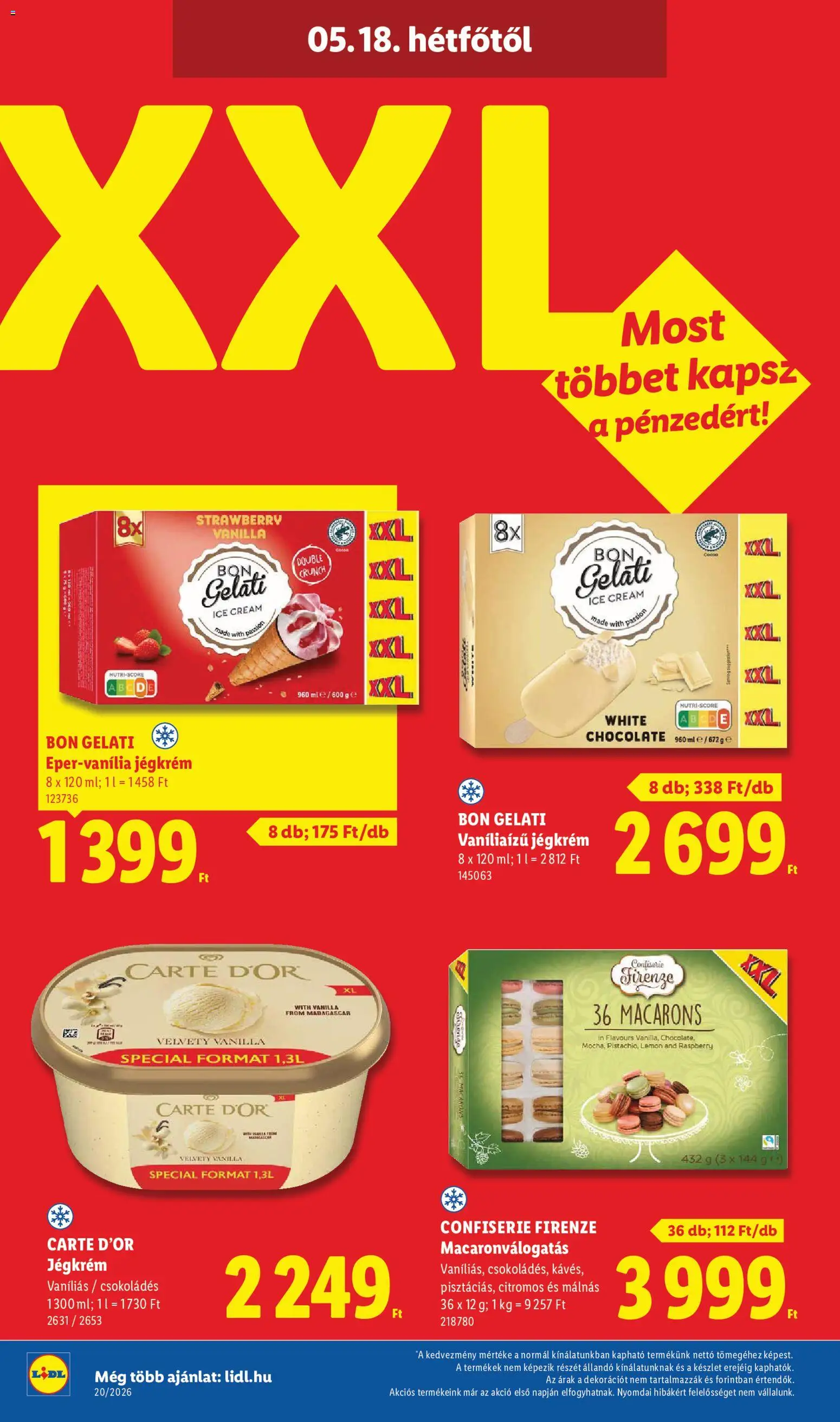 Lidl akciós ujság - amely érvényes a következő dátumtól: 14.05.2026 | Oldal: 58 | Termékek: Jégkrém