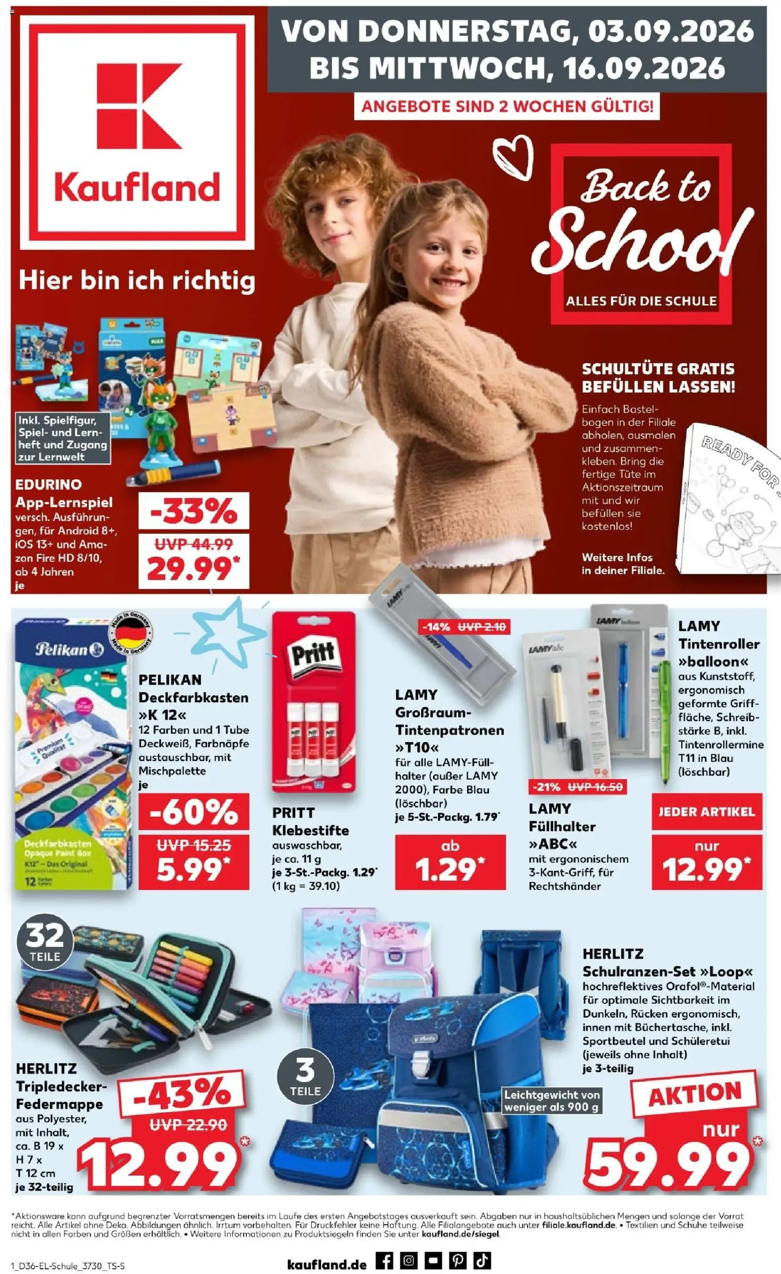 Kaufland Prospekt Stuttgart – gültig ab 03.09.2026 | Seite: 1 | Produkte: Spiel