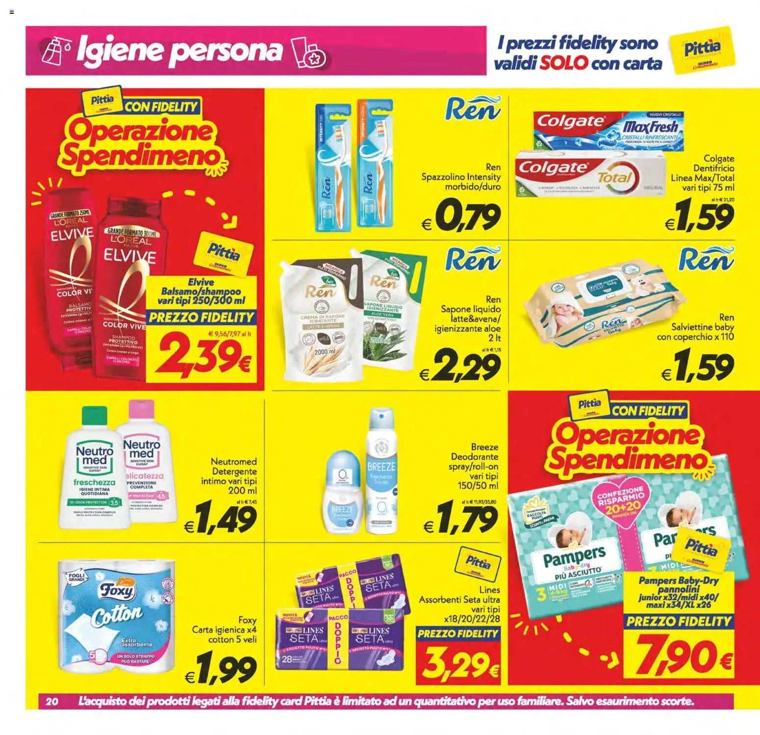 Volantino SuperConveniente del 19.05.2026 | Pagina: 20 | Prodotti: Balsamo, Sapone, Pampers, Aloe vera