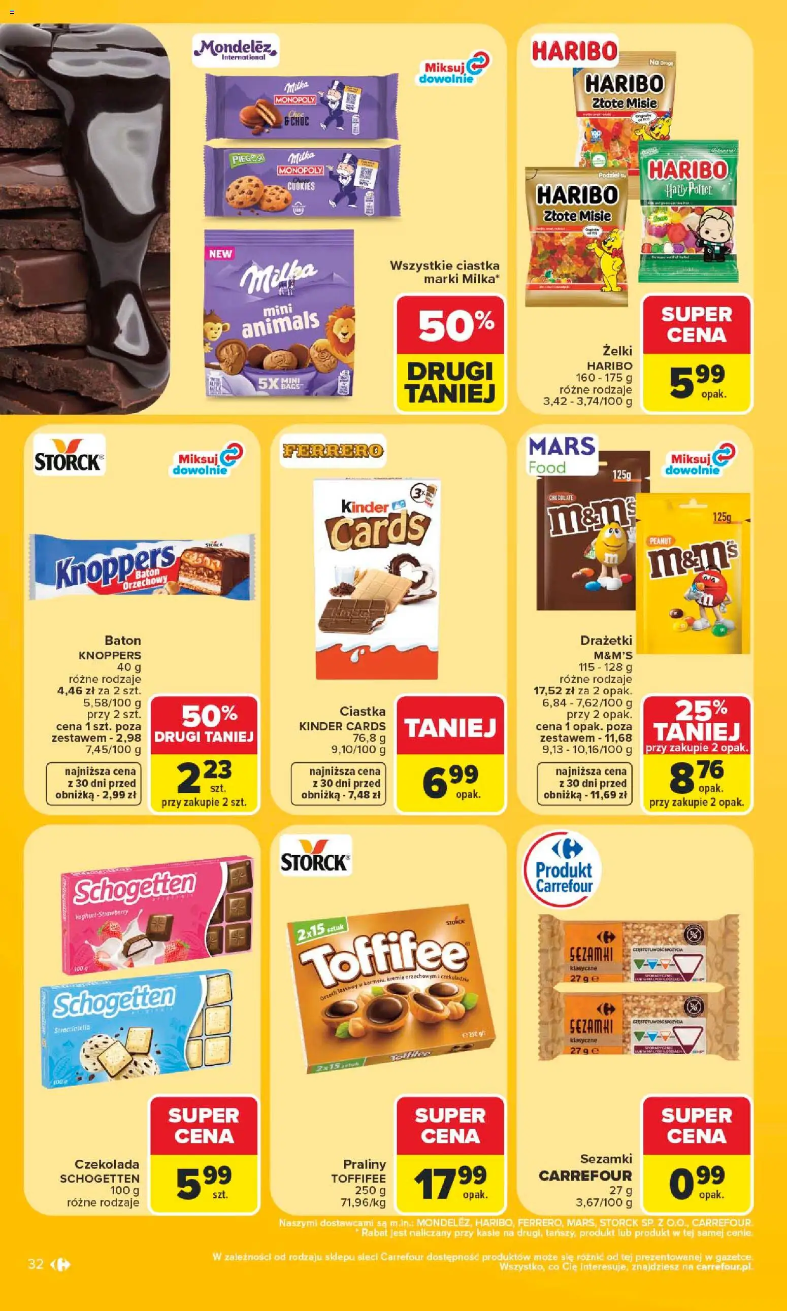 Carrefour gazetka od 15.06.2026 | Strona: 34 | Produkty: M&M's, Milka, Czekolada, Ciastka