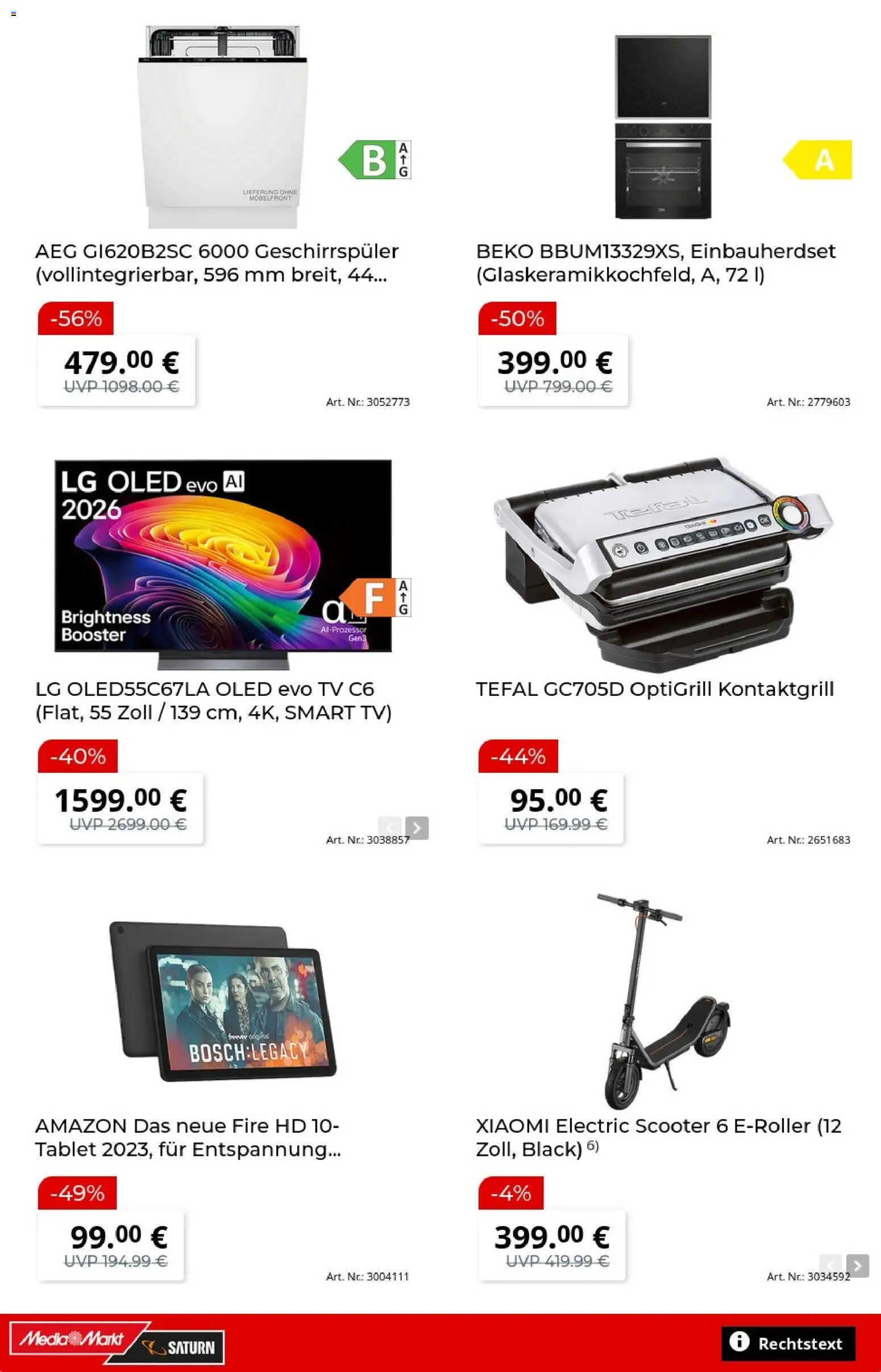Media Markt Prospekt – gültig ab 10.08.2026 | Seite: 19 | Produkte: Xiaomi, LG, AEG, Tablet