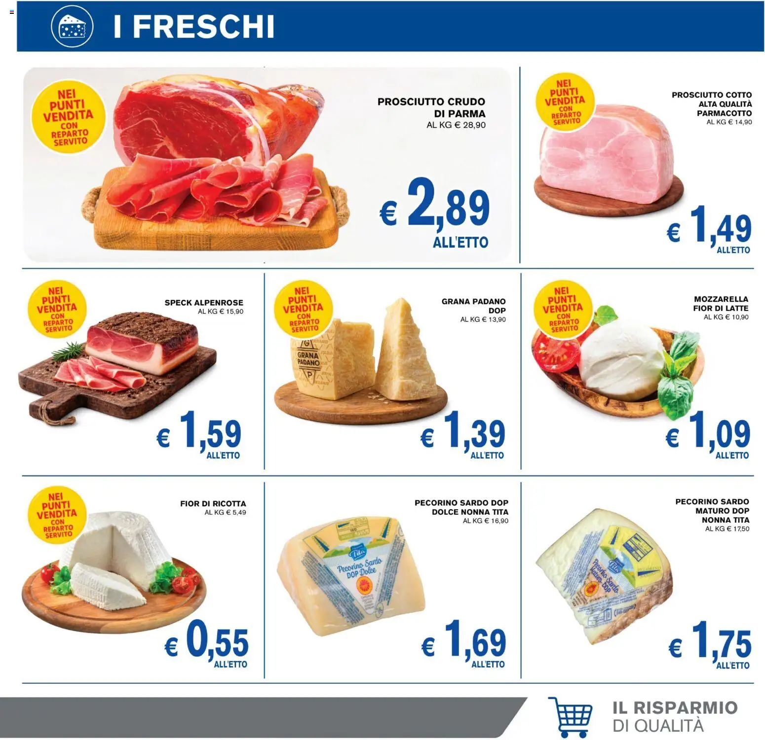 Volantino Coal del 24/09/2026 | Pagina: 5 | Prodotti: Prosciutto Crudo, Mozzarella, Prosciutto, Grana Padano