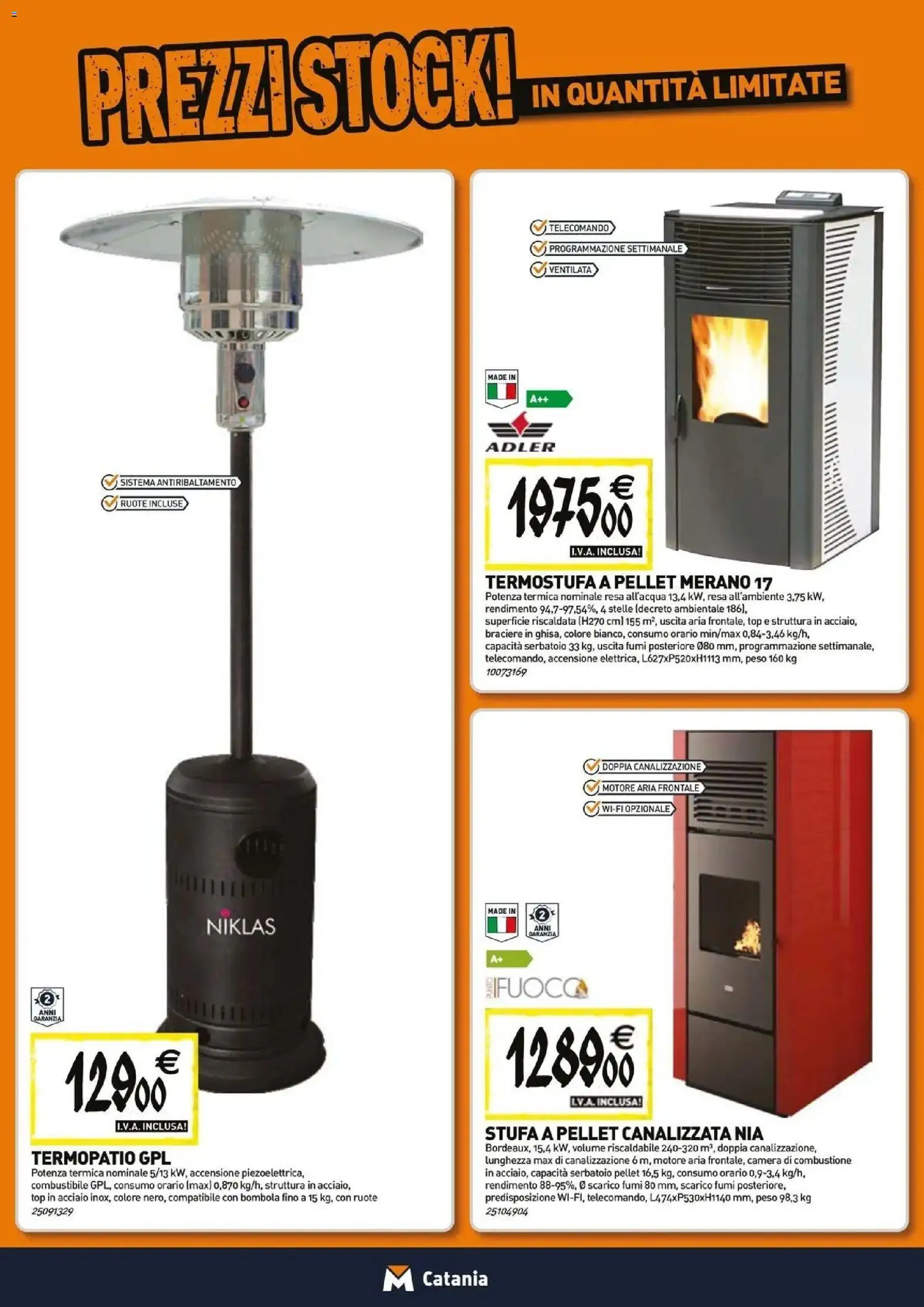 Volantino TECNOMAT del 27/08/2026 | Pagina: 9 | Prodotti: Pellet, Telecomando, Stufa a pellet, Stufa